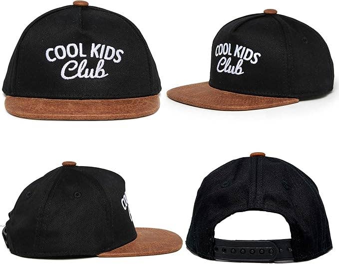 Cool Kids Club Trucker Hat - - Black/Faux Leather
