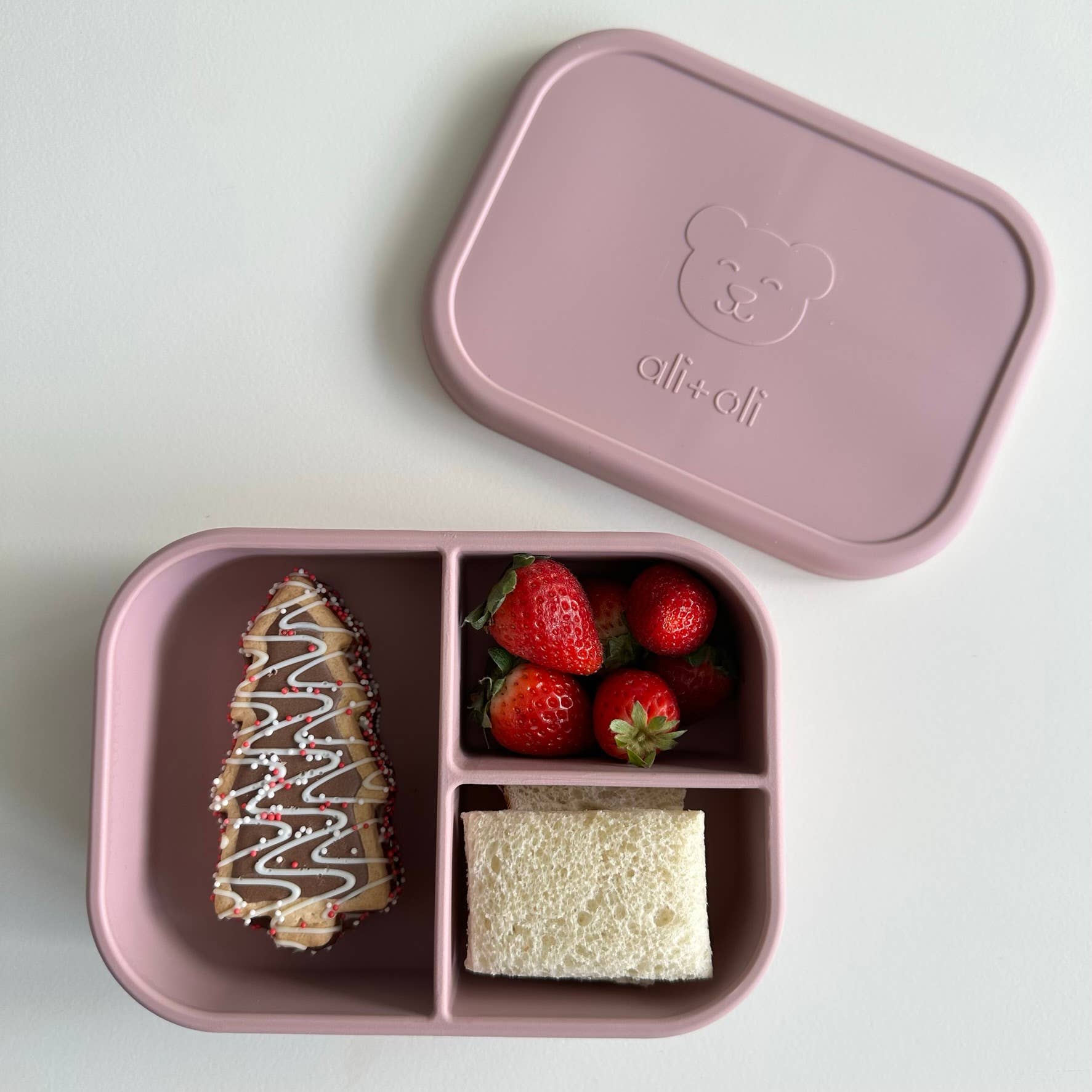 Ali+Oli Leakproof Silicone Bento Box (Rose) Back to School