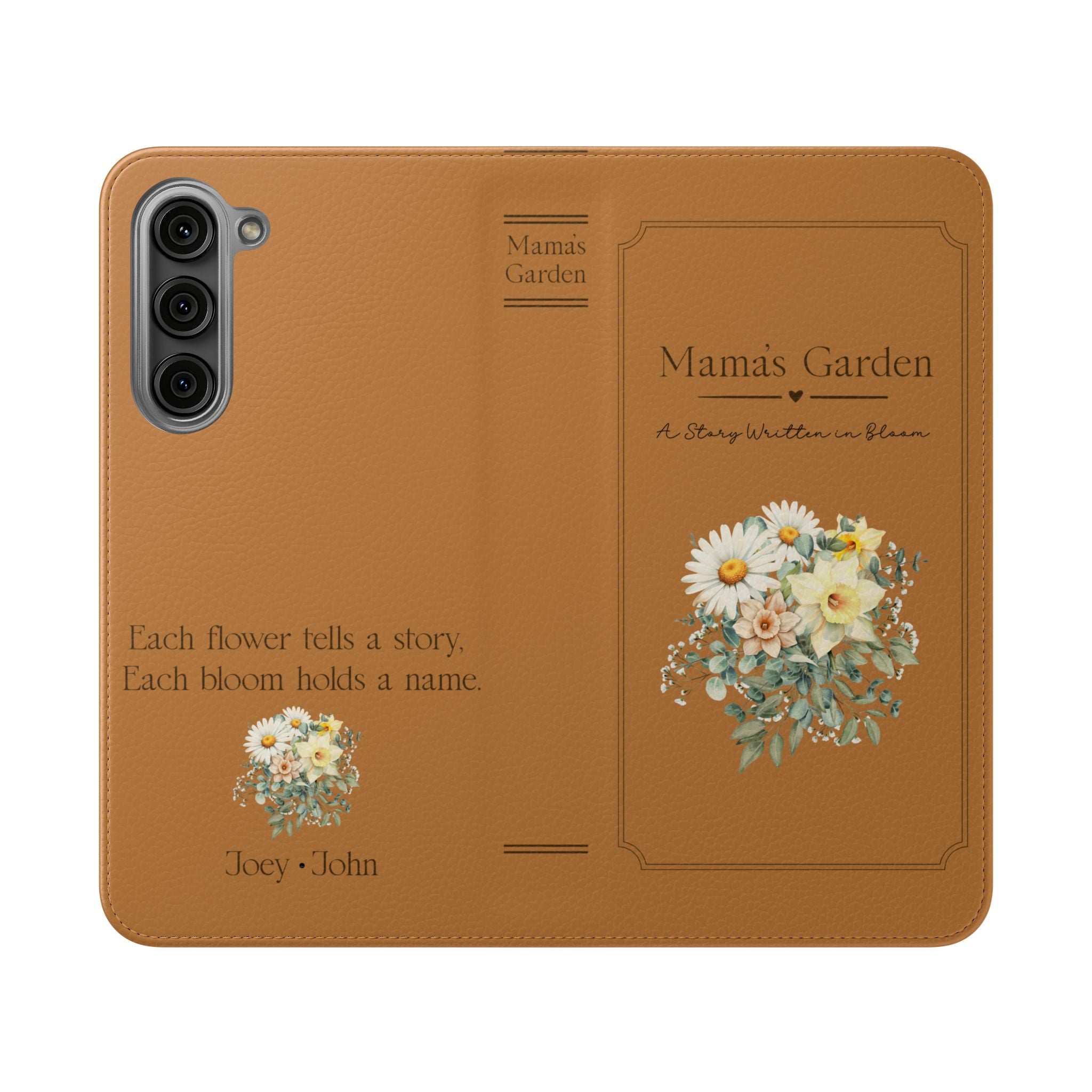 Custom "Mamas Garden" Birth Flower Book Phone Case