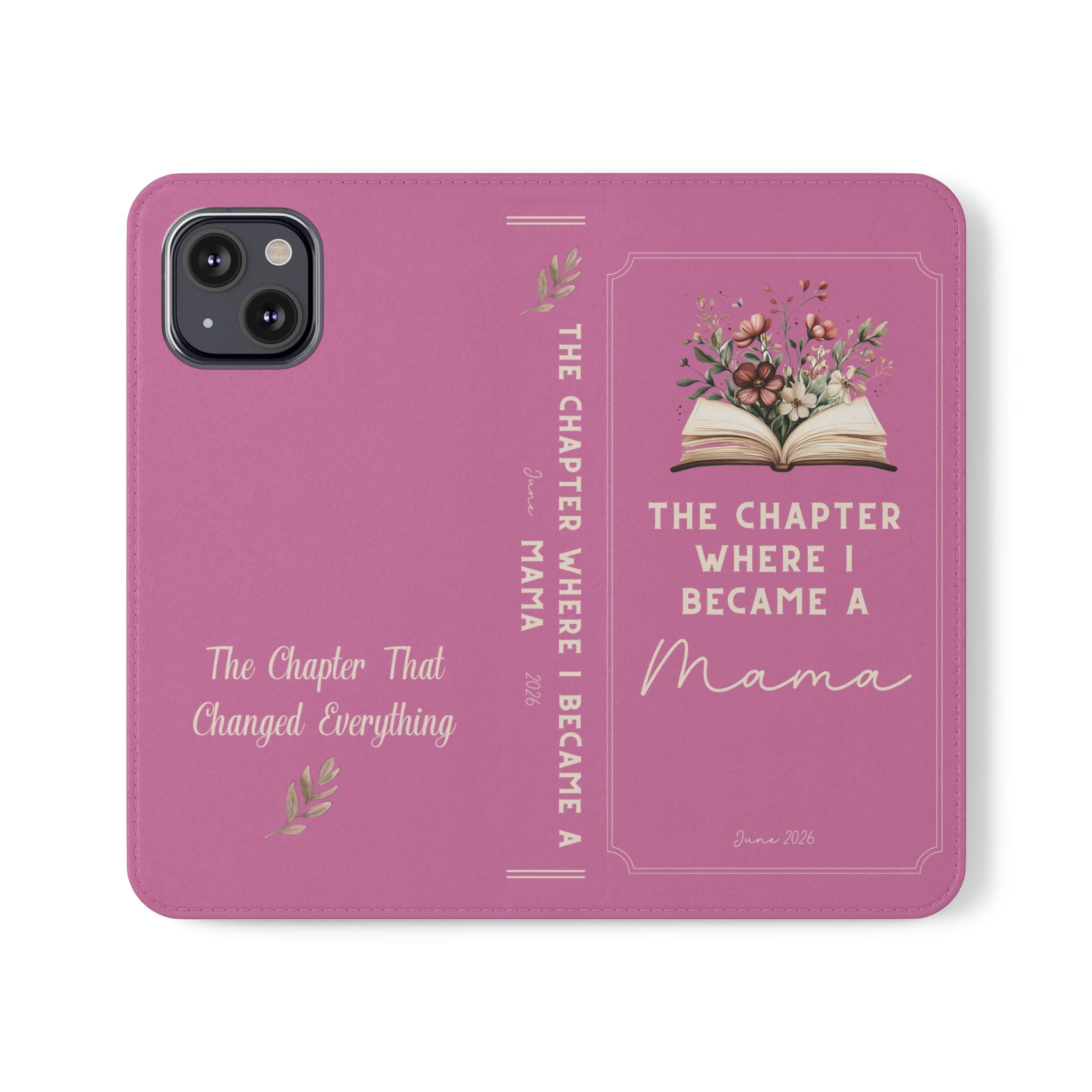 Custom "First Chapter" Book Phone Case for New Moms