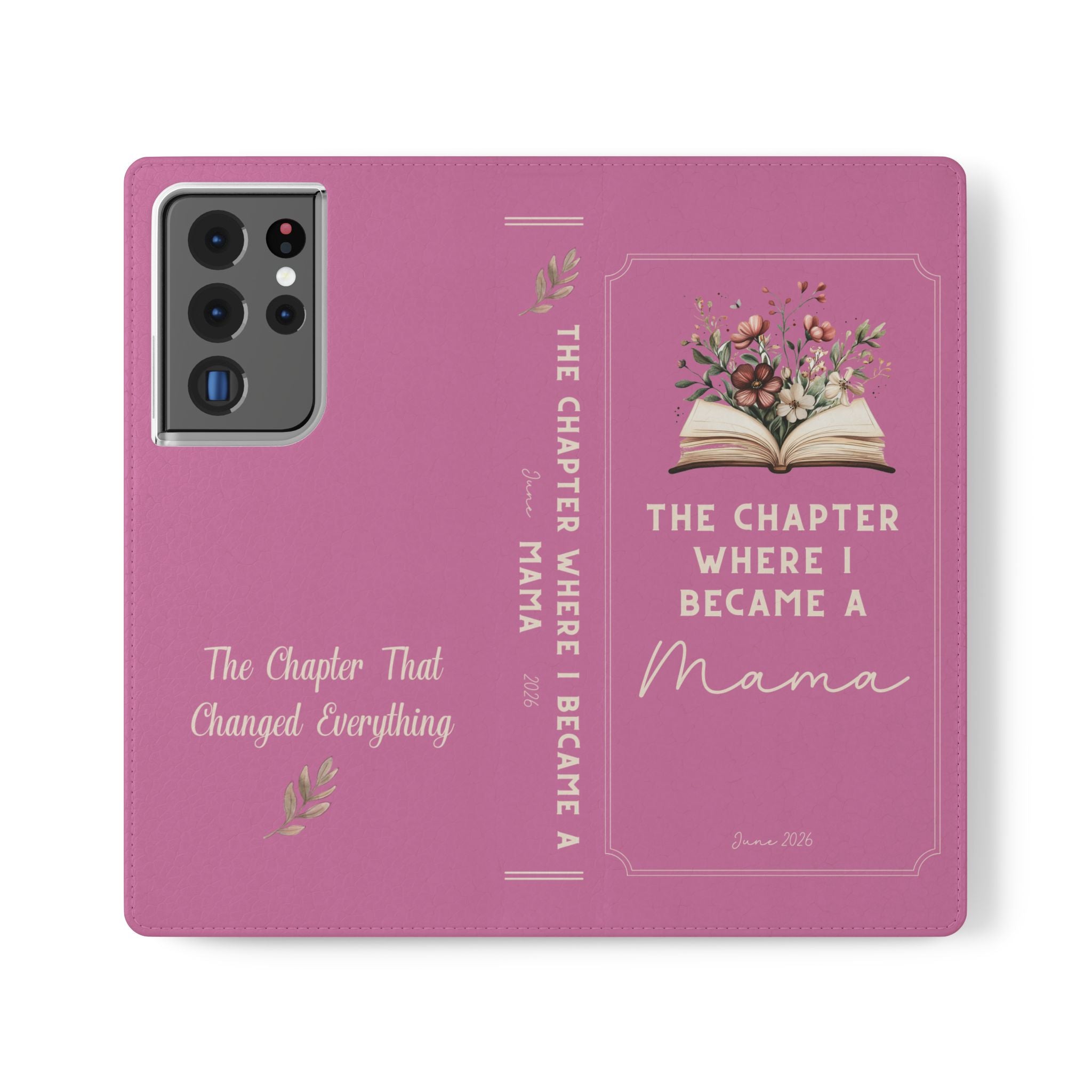 Custom "First Chapter" Book Phone Case for New Moms