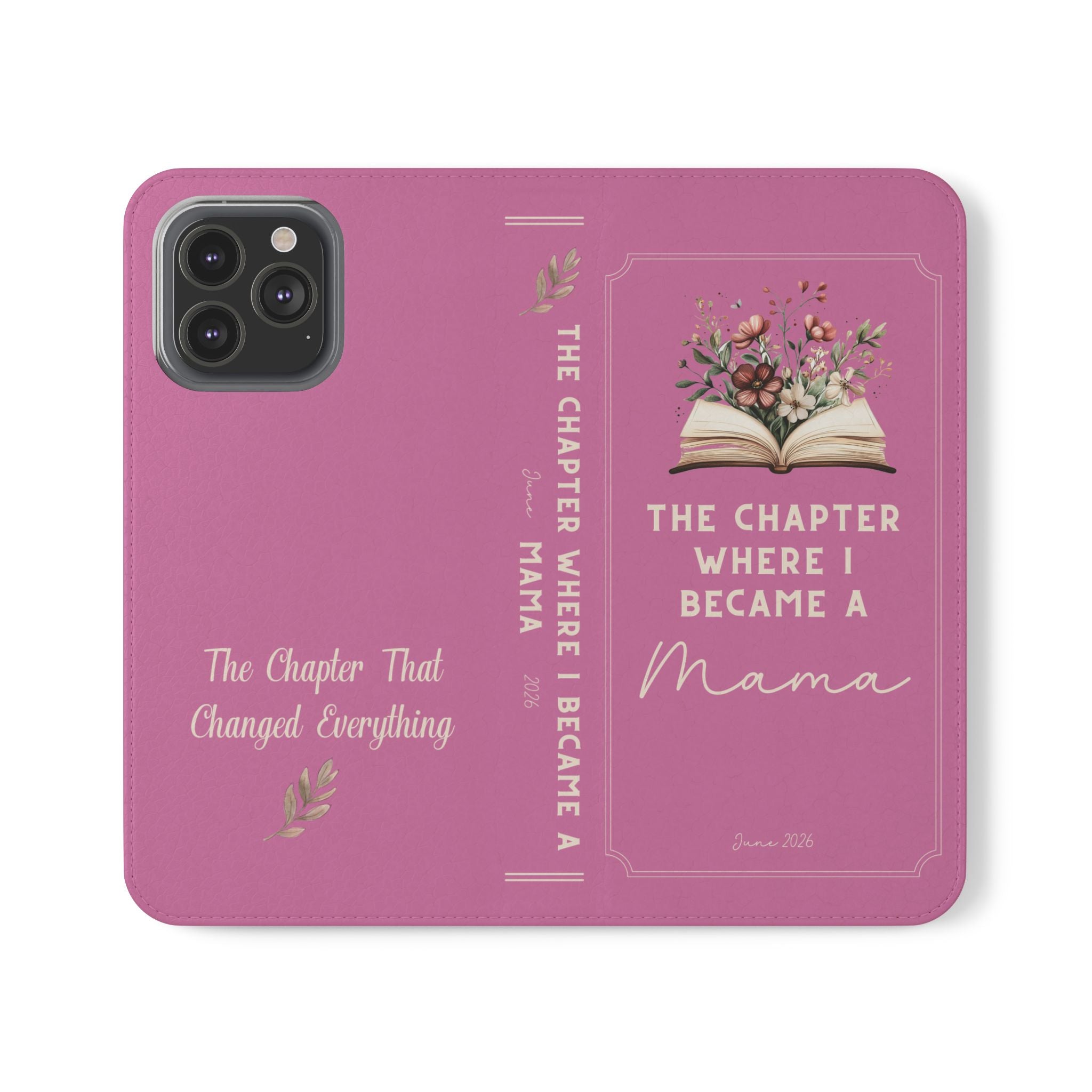 Custom "First Chapter" Book Phone Case for New Moms