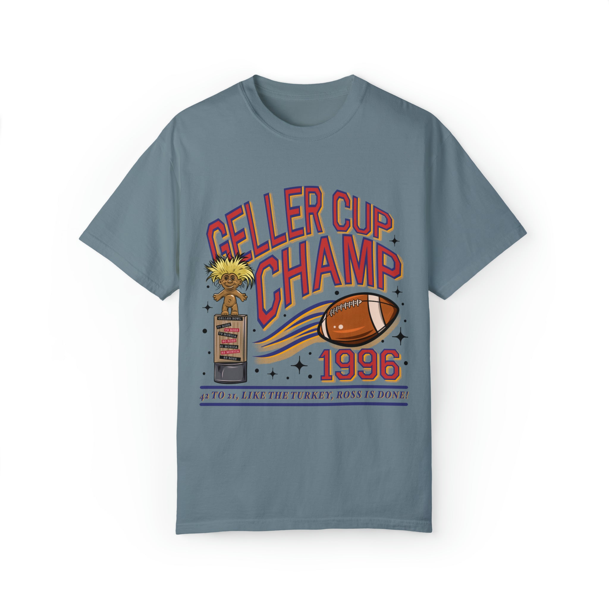 Geller Cup Champ Shirt, Thanksgiving Shirts, Friends Thanksgiving Tee, Friendsgiving Shirts, Football Shirt, Geller Bowl, Turkeybowl Shirt - Gathering Littles