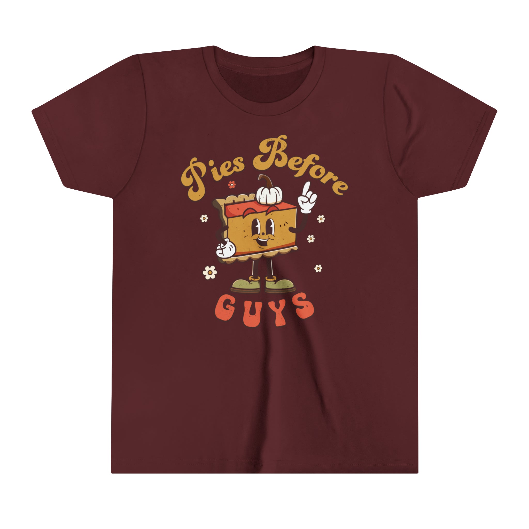 Retro Thanksgiving Tee "Pies Before Guys" Shirt, Funny Thanksgiving Shirt for Kids - Gathering Littles