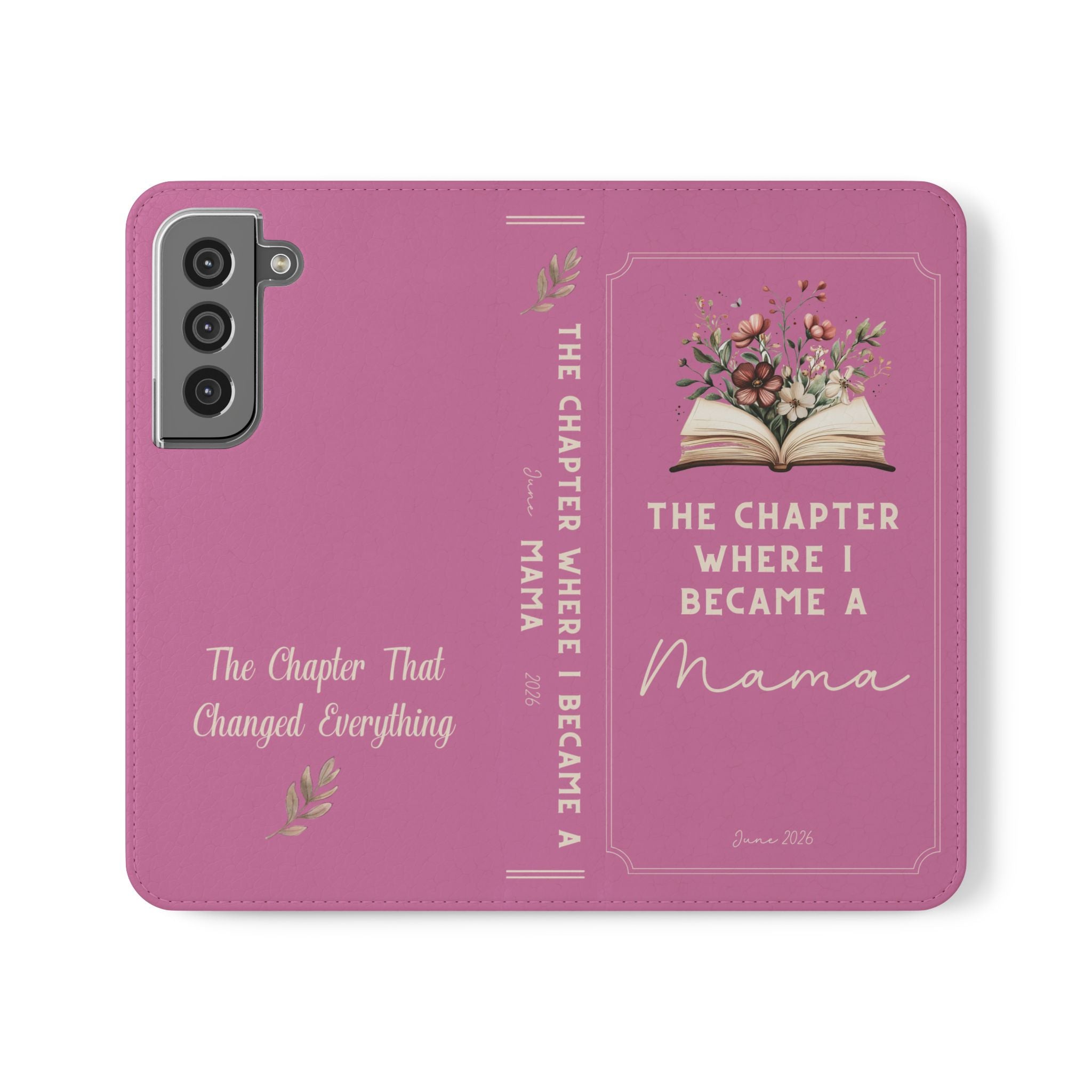Custom "First Chapter" Book Phone Case for New Moms