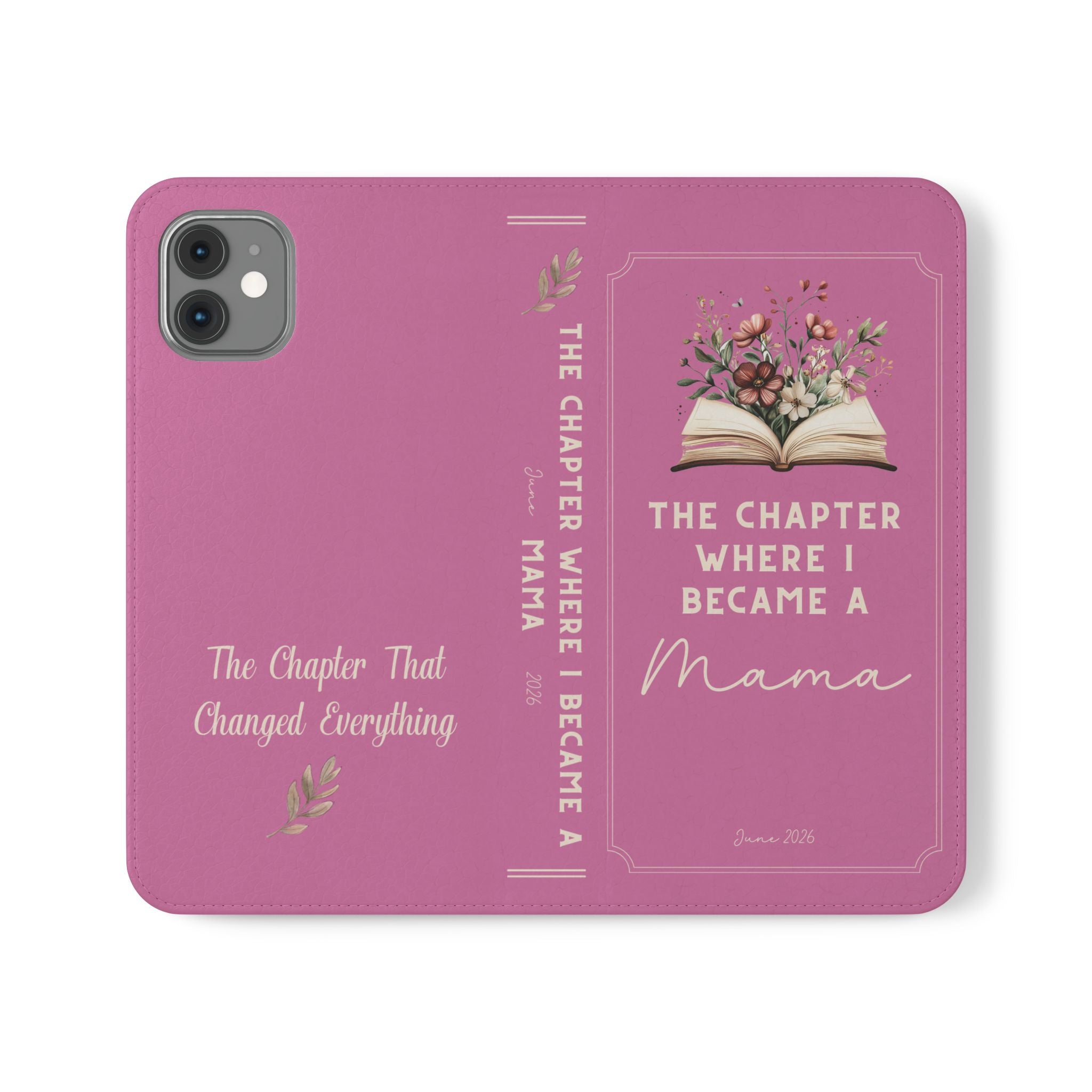 Custom "First Chapter" Book Phone Case for New Moms
