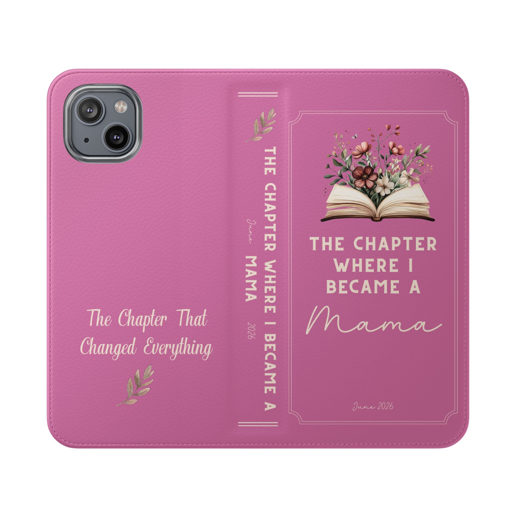 Custom "First Chapter" Book Phone Case for New Moms