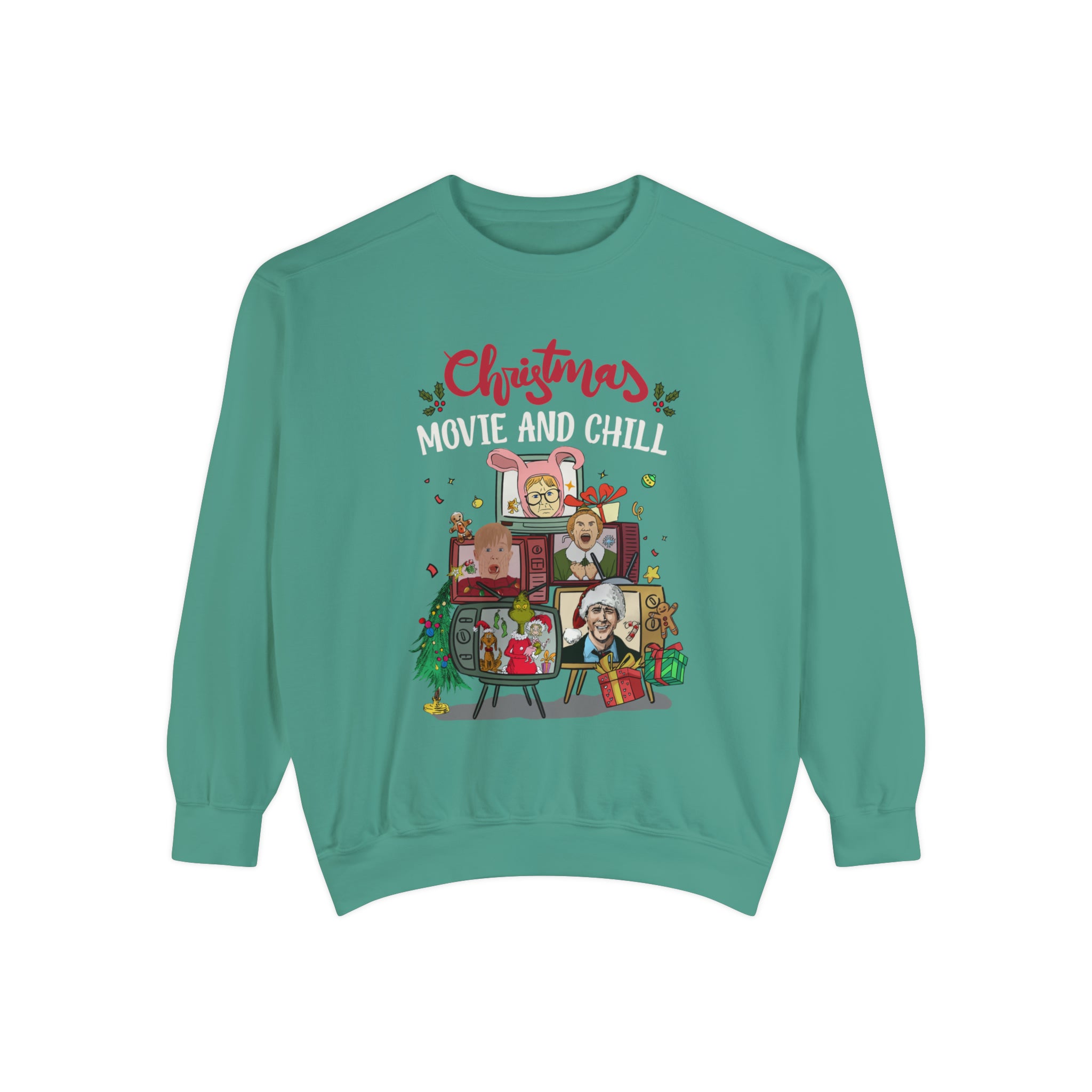 Vintage Christmas Movie Sweatshirt, Christmas Movie Characters T-Shirt, Home Alone, Grinch, Elf Christmas Shirt, Christmas Gift - Gathering Littles