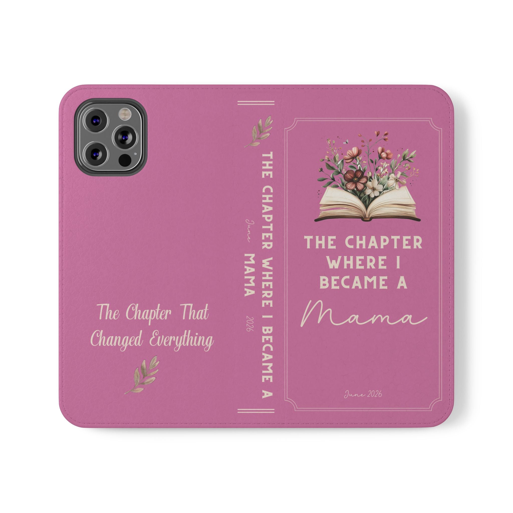 Custom "First Chapter" Book Phone Case for New Moms