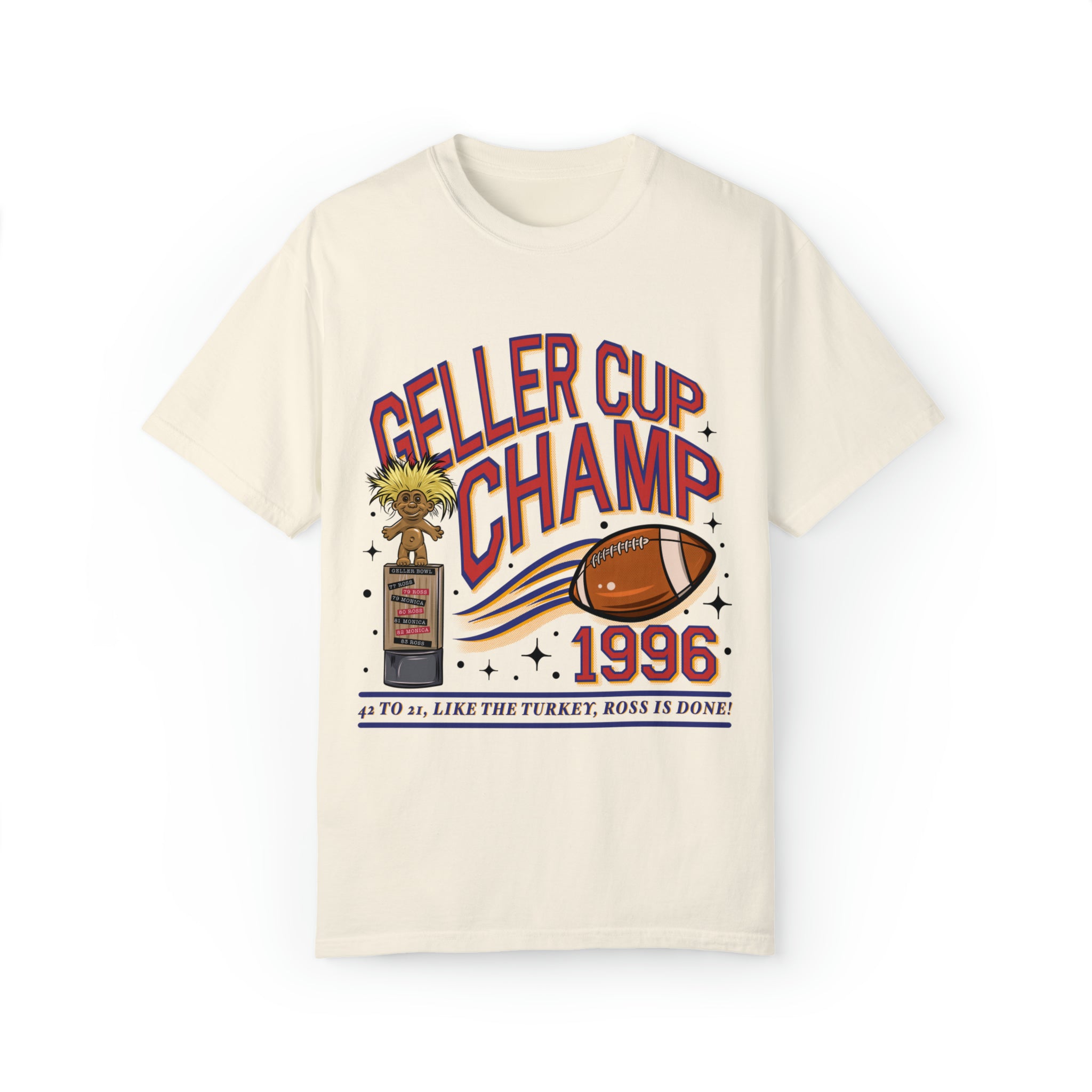 Geller Cup Champ Shirt, Thanksgiving Shirts, Friends Thanksgiving Tee, Friendsgiving Shirts, Football Shirt, Geller Bowl, Turkeybowl Shirt - Gathering Littles
