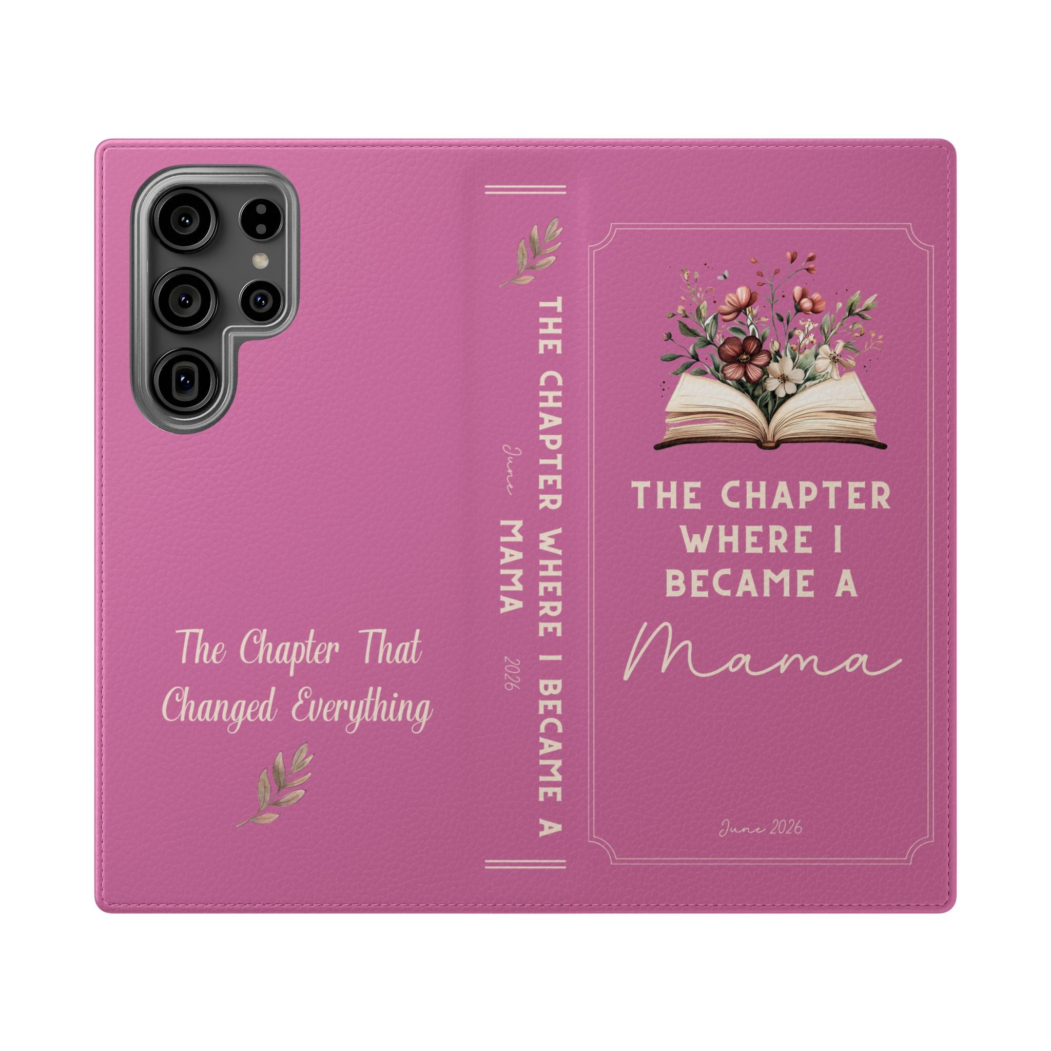 Custom "First Chapter" Book Phone Case for New Moms