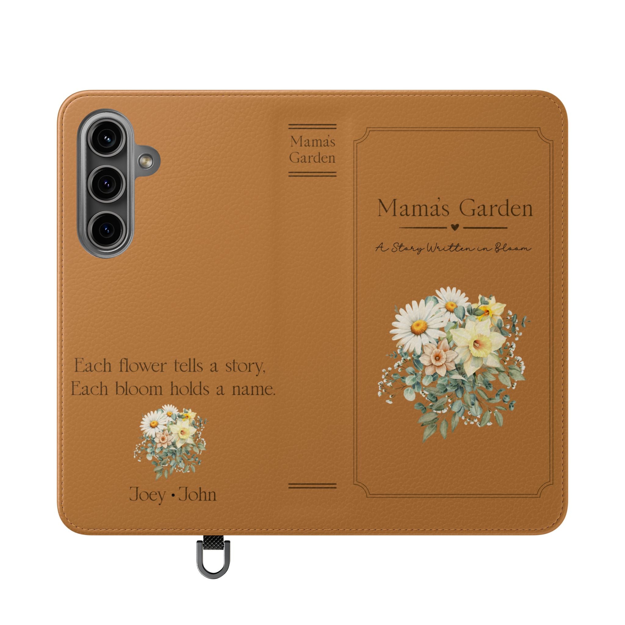 Custom "Mamas Garden" Birth Flower Book Phone Case