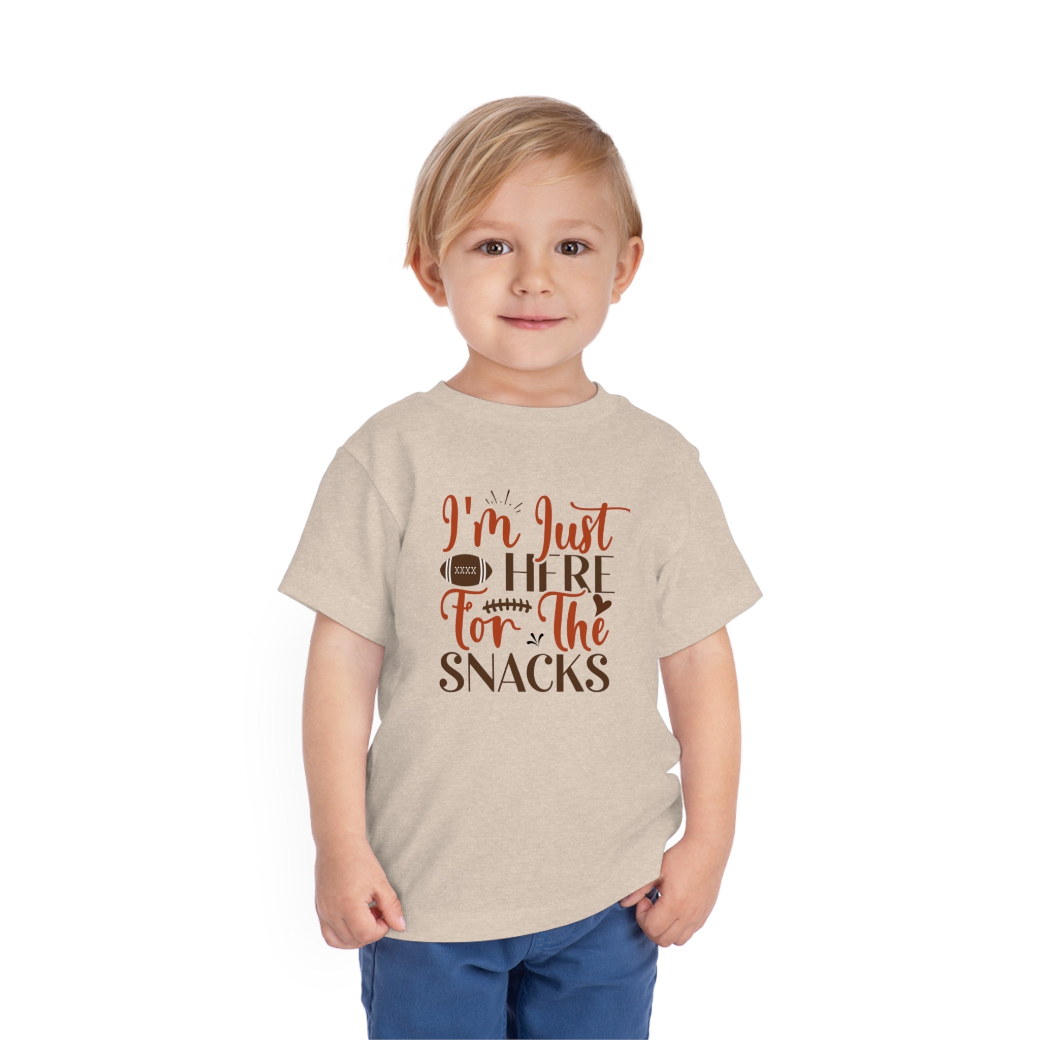 Football Season Toddler Tee, "Just Here for the Snacks" Tee - Gathering Littles