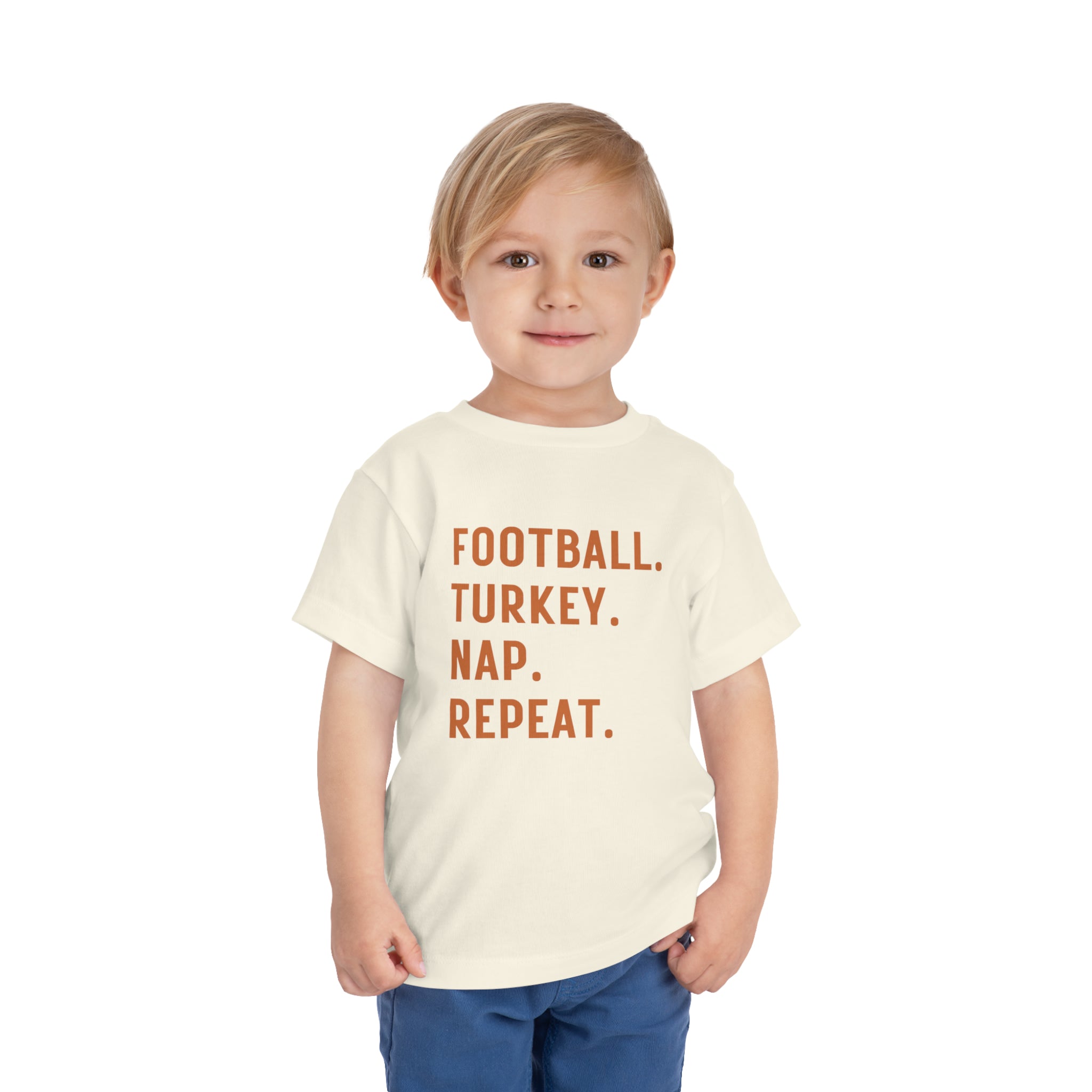 Toddler Thanksgiving Shirt - Turkey Kids Thanksgiving Shirt - Fall Natural Infant, Toddler & Youth Tee - Football Kids Shirt - Gathering Littles