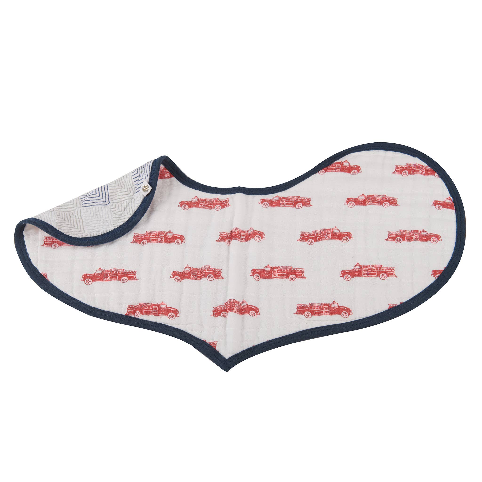 Fire Truck and Dalmatian Heart Bibs; Cotton - Set of 2