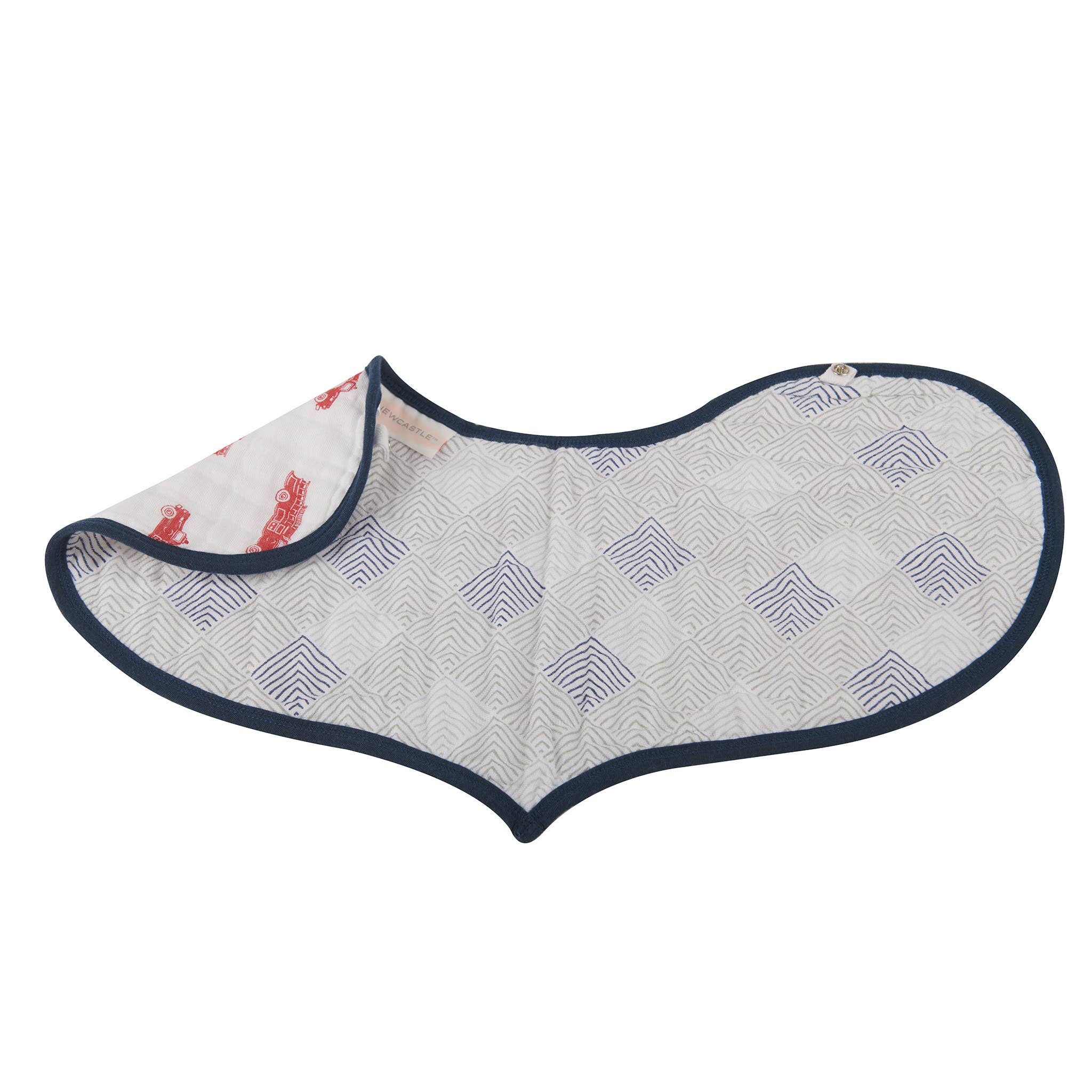 Fire Truck and Dalmatian Heart Bibs; Cotton - Set of 2