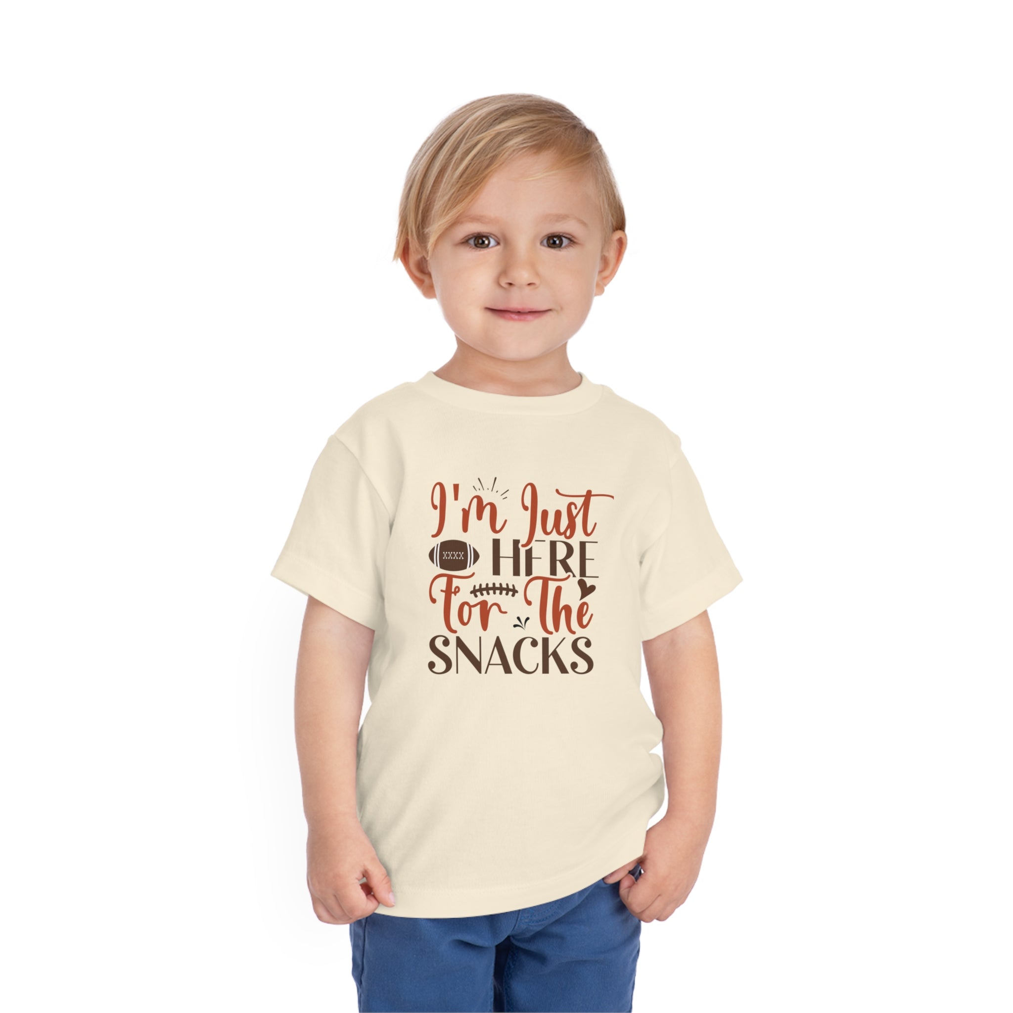 Football Season Toddler Tee, "Just Here for the Snacks" Tee - Gathering Littles