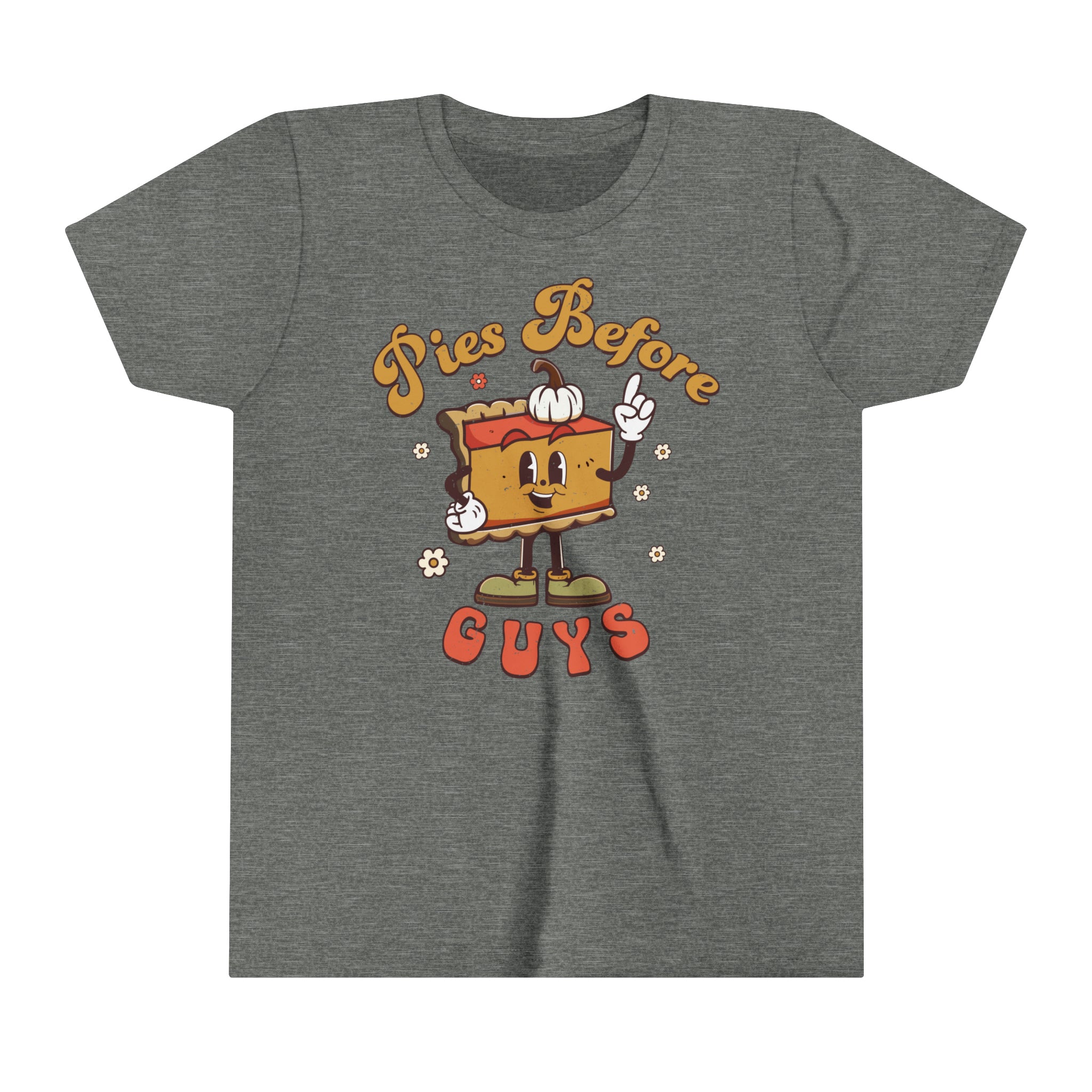 Retro Thanksgiving Tee "Pies Before Guys" Shirt, Funny Thanksgiving Shirt for Kids - Gathering Littles