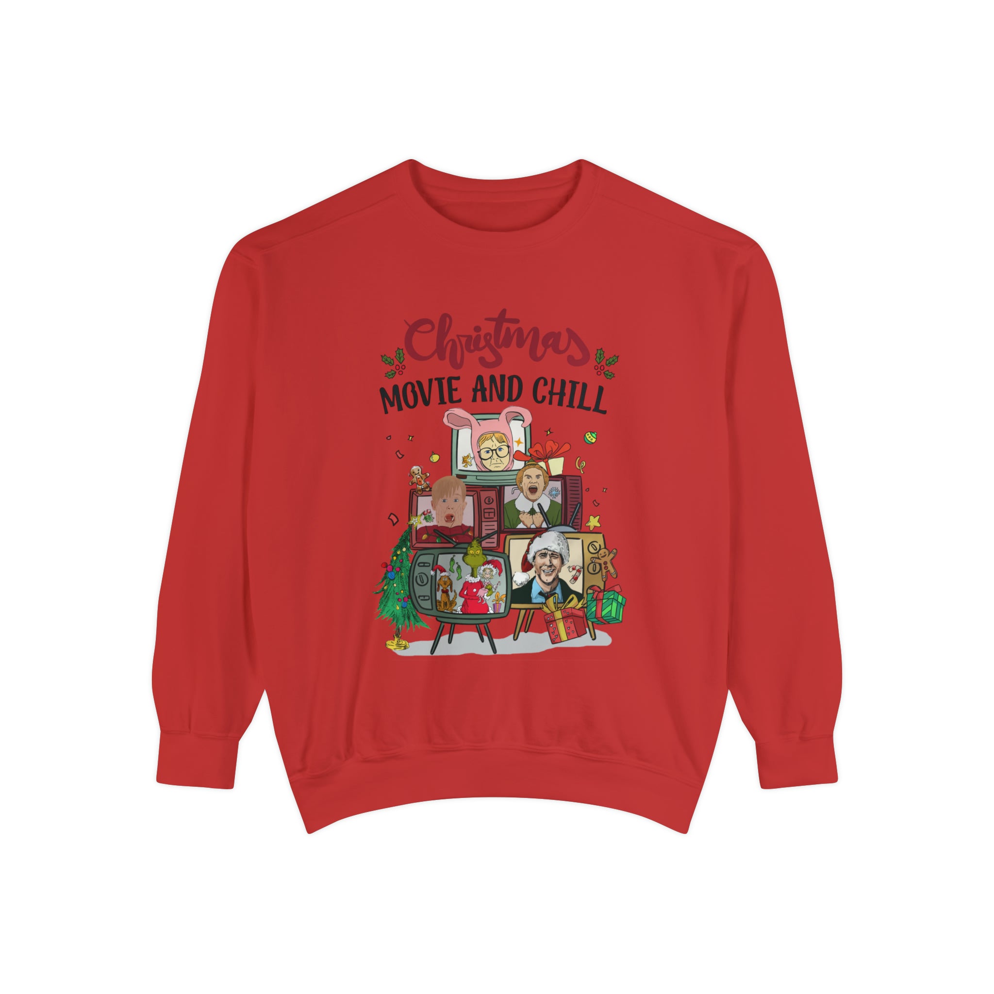 Vintage Christmas Movie Sweatshirt, Christmas Movie Characters T-Shirt, Home Alone, Grinch, Elf Christmas Shirt, Christmas Gift - Gathering Littles