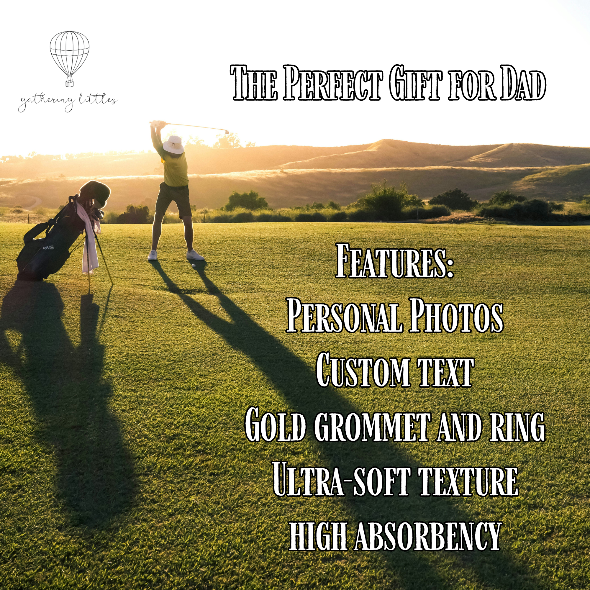 Personalized Dad Golf Towel