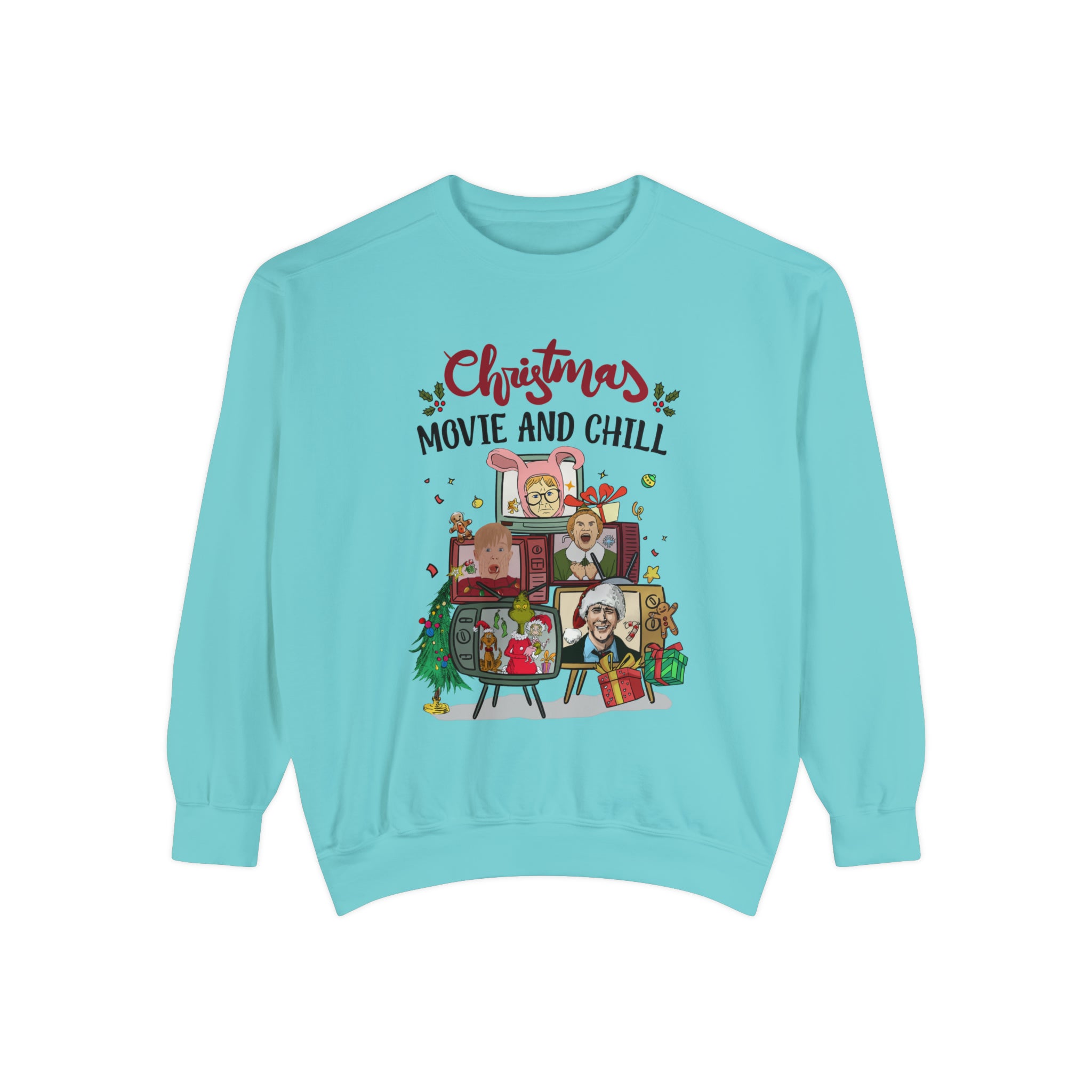 Vintage Christmas Movie Sweatshirt, Christmas Movie Characters T-Shirt, Home Alone, Grinch, Elf Christmas Shirt, Christmas Gift - Gathering Littles