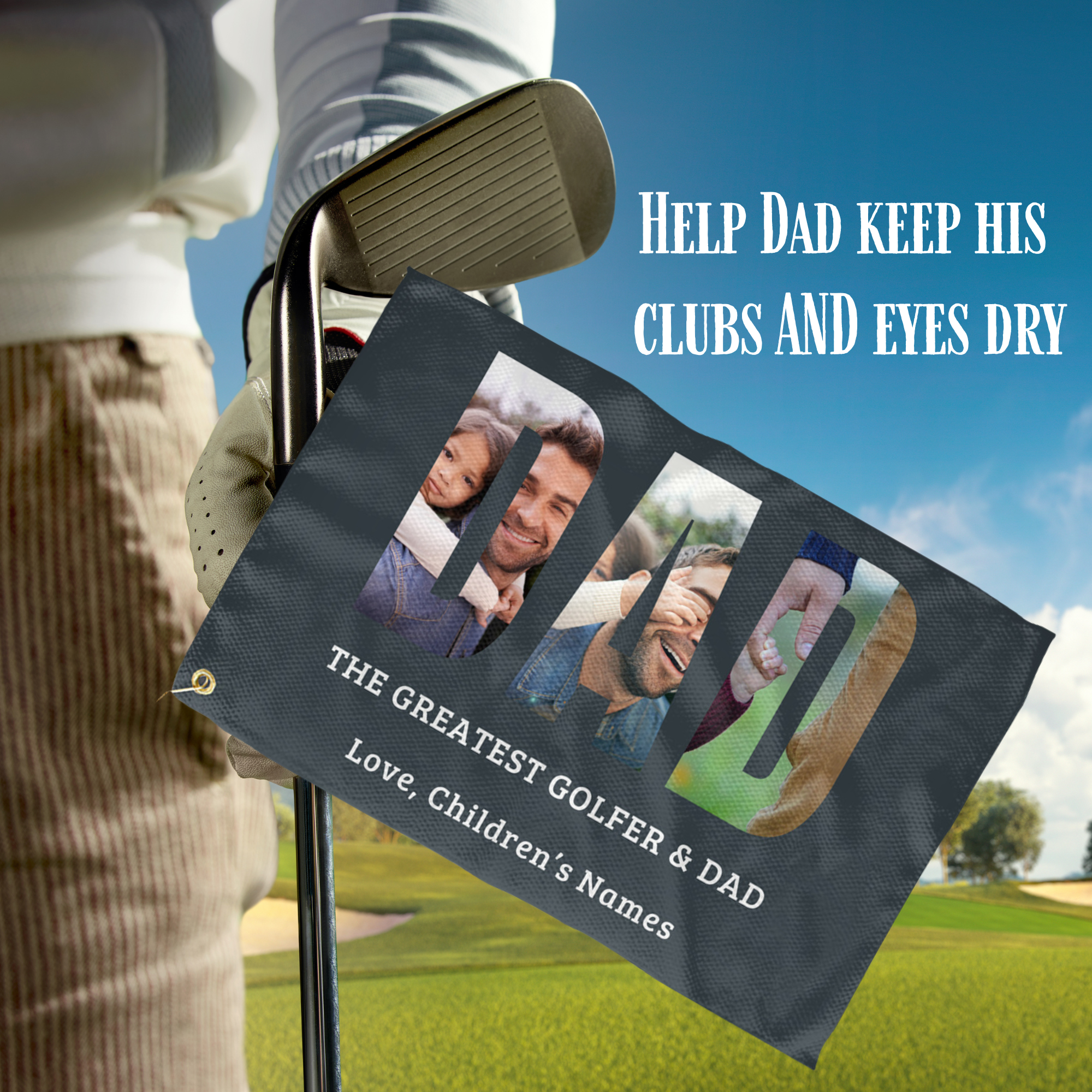 Personalized Dad Golf Towel