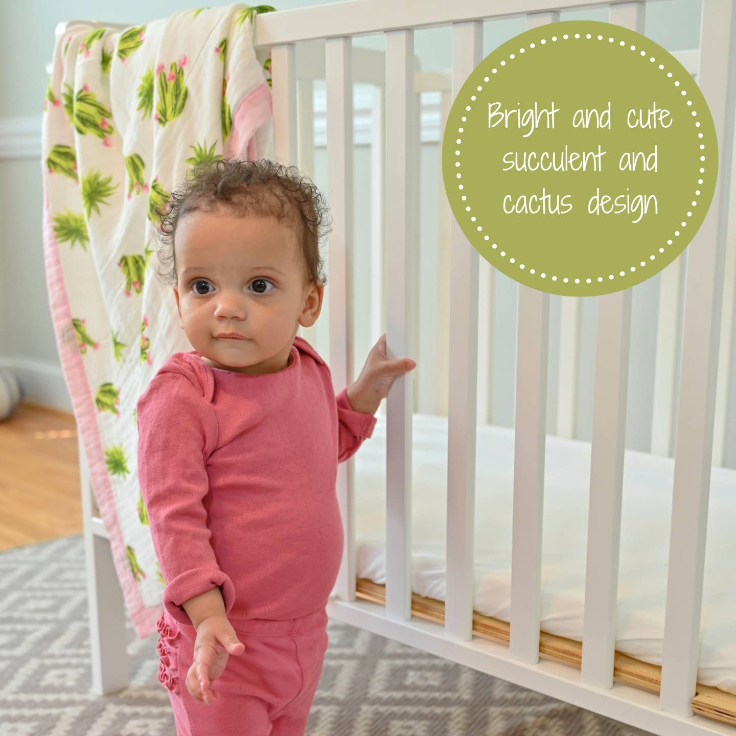 Stuck On You - Bamboo Succulent Baby Toddler Quilt