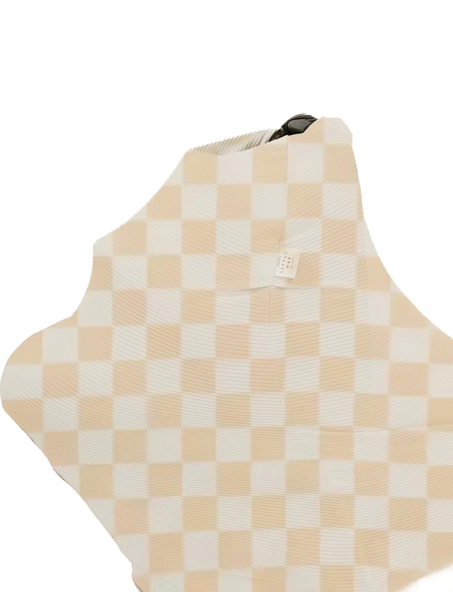 Butter Yellow & White Checkered Carseat Cover
