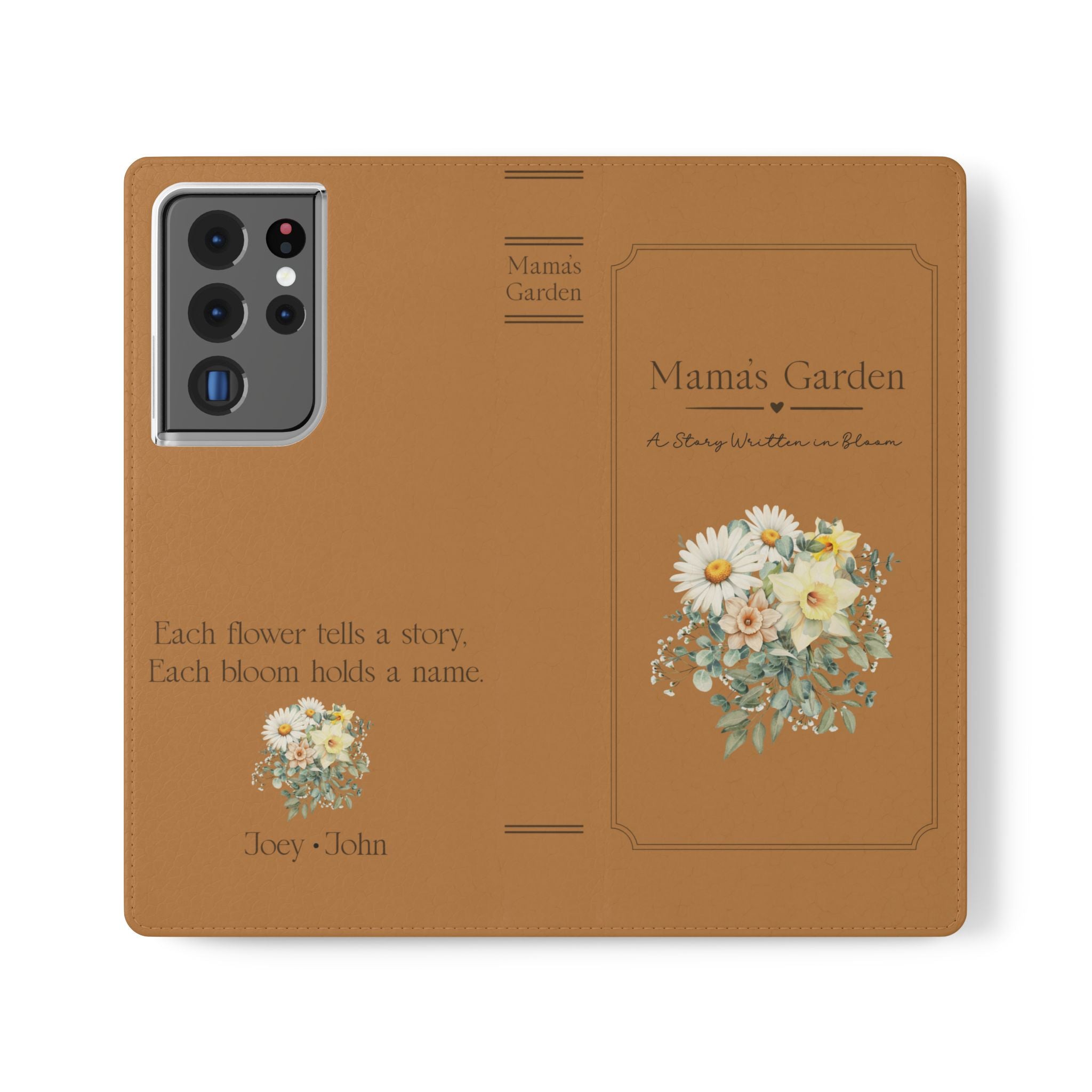 Custom "Mamas Garden" Birth Flower Book Phone Case