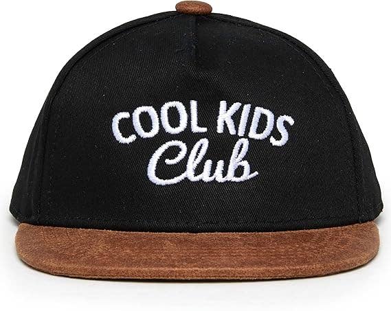 Cool Kids Club Trucker Hat - - Black/Faux Leather