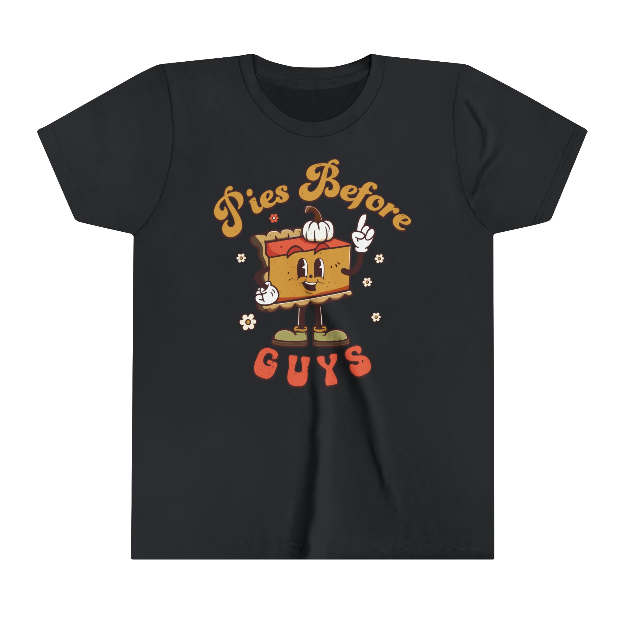 Retro Thanksgiving Tee "Pies Before Guys" Shirt, Funny Thanksgiving Shirt for Kids - Gathering Littles