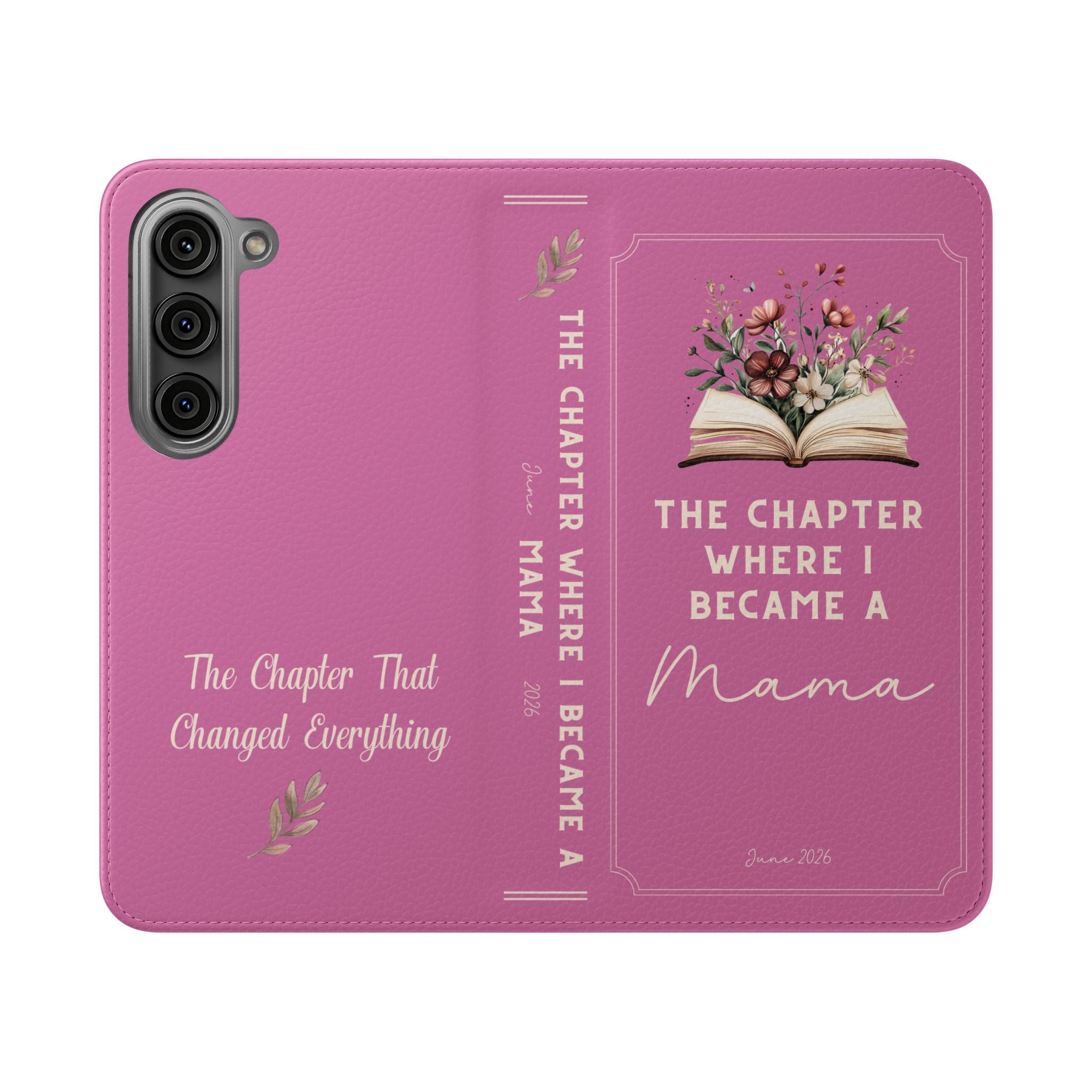 Custom "First Chapter" Book Phone Case for New Moms