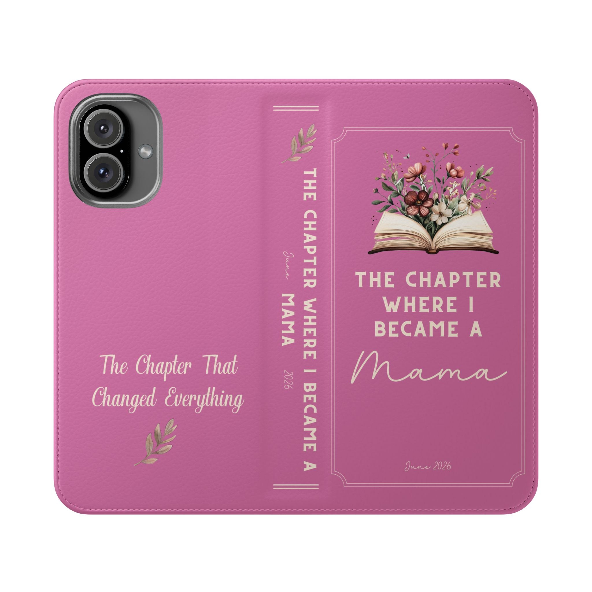 Custom "First Chapter" Book Phone Case for New Moms