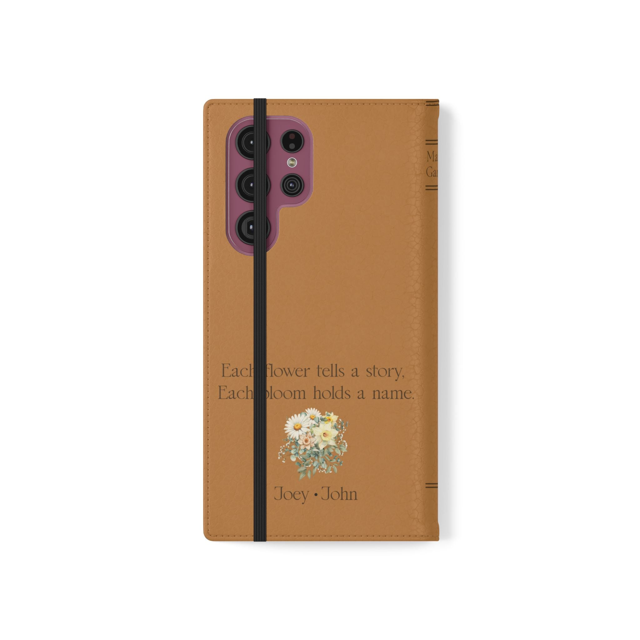 Custom "Mamas Garden" Birth Flower Book Phone Case