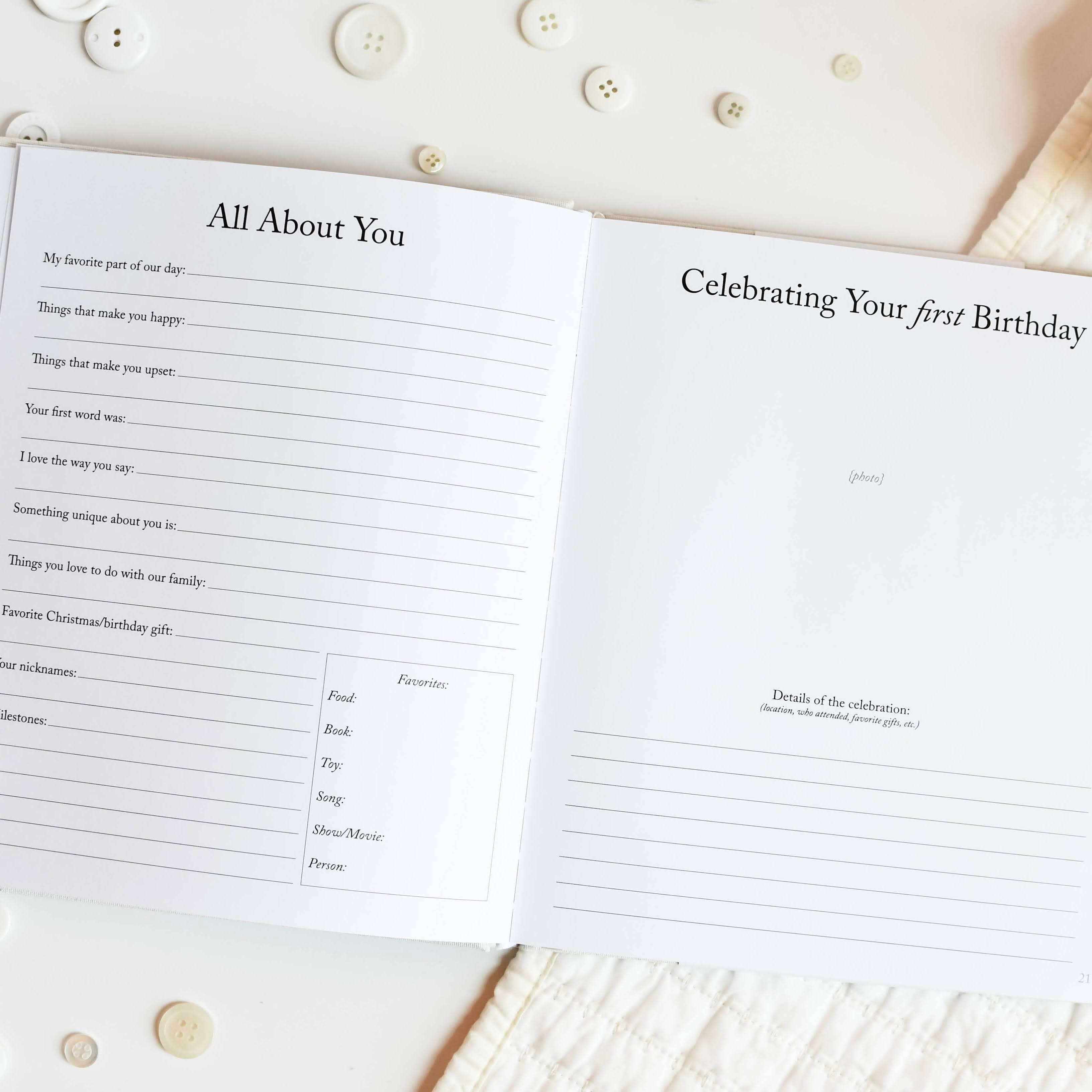 Baby Memory Book for New Mom Gift | Baby Photo Album