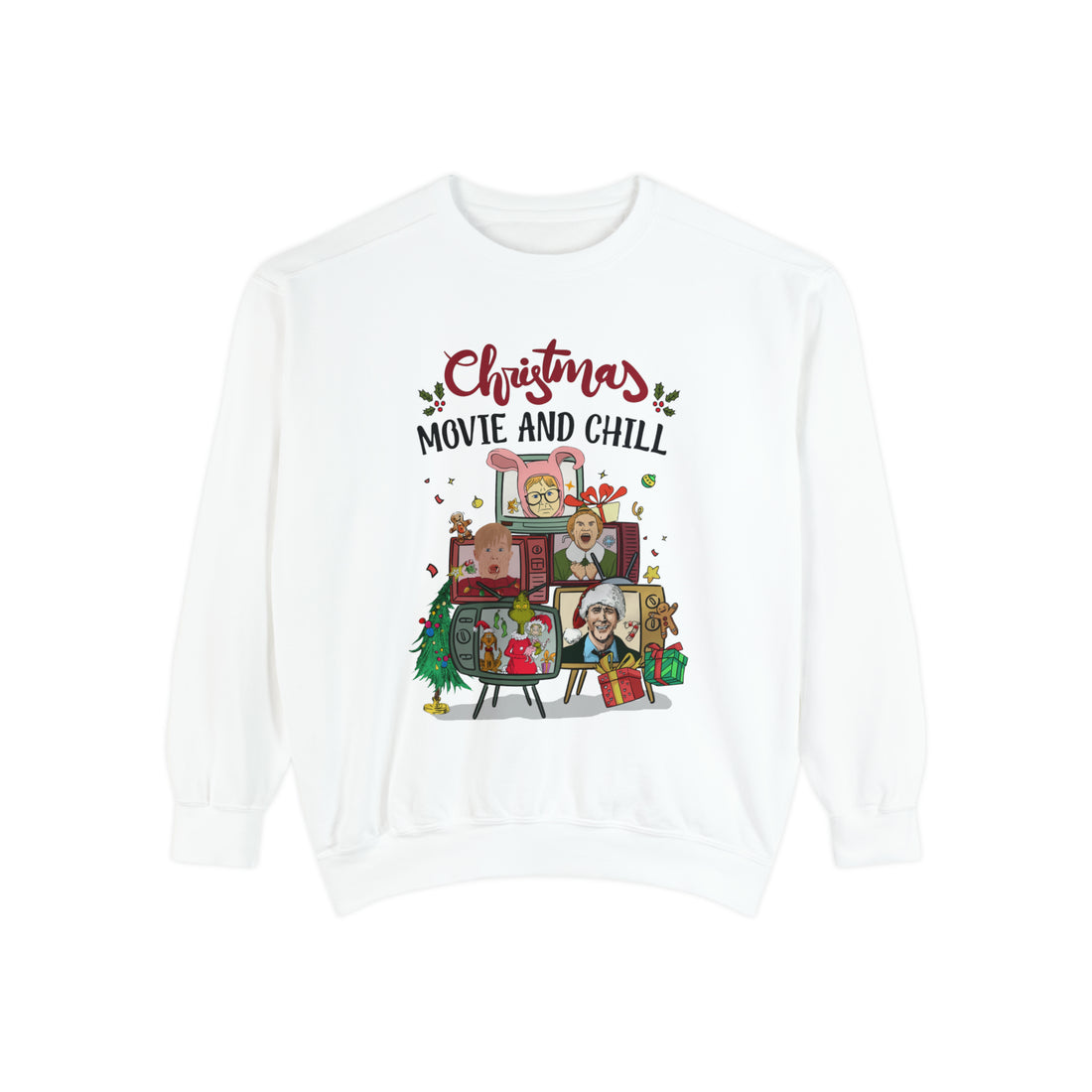 Vintage Christmas Movie Sweatshirt, Christmas Movie Characters T-Shirt, Home Alone, Grinch, Elf Christmas Shirt, Christmas Gift - Gathering Littles