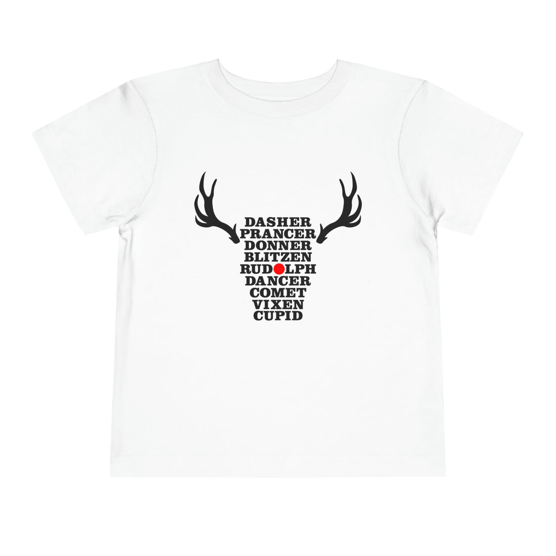 Toddler Christmas Shirt - Names of the Reindeers Christmas Shirt - Holiday Natural Infant, Toddler &amp; Youth Tee - Gathering Littles