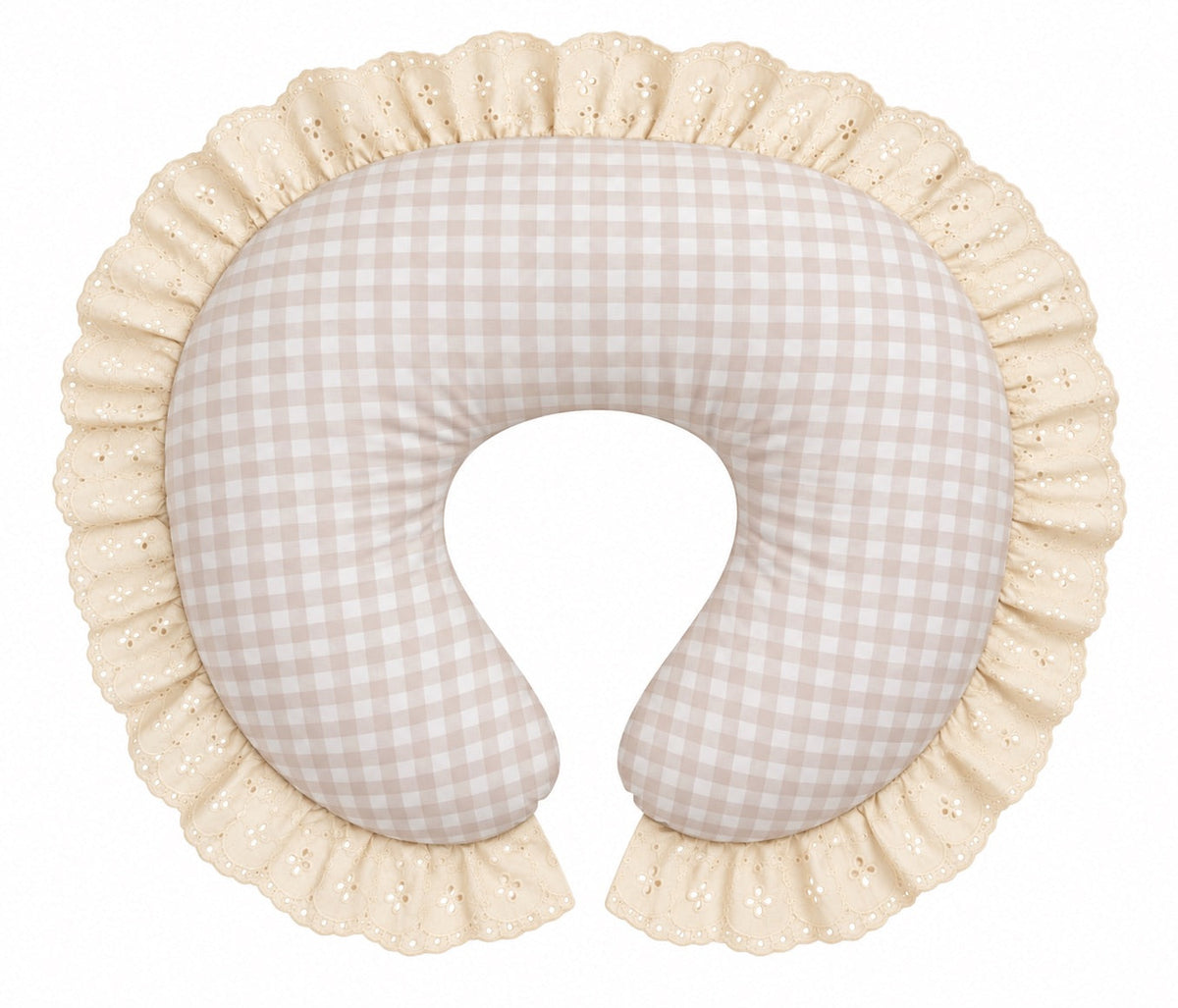 Ivory Eyelet Ruffle Original Nursing Pillow Cover