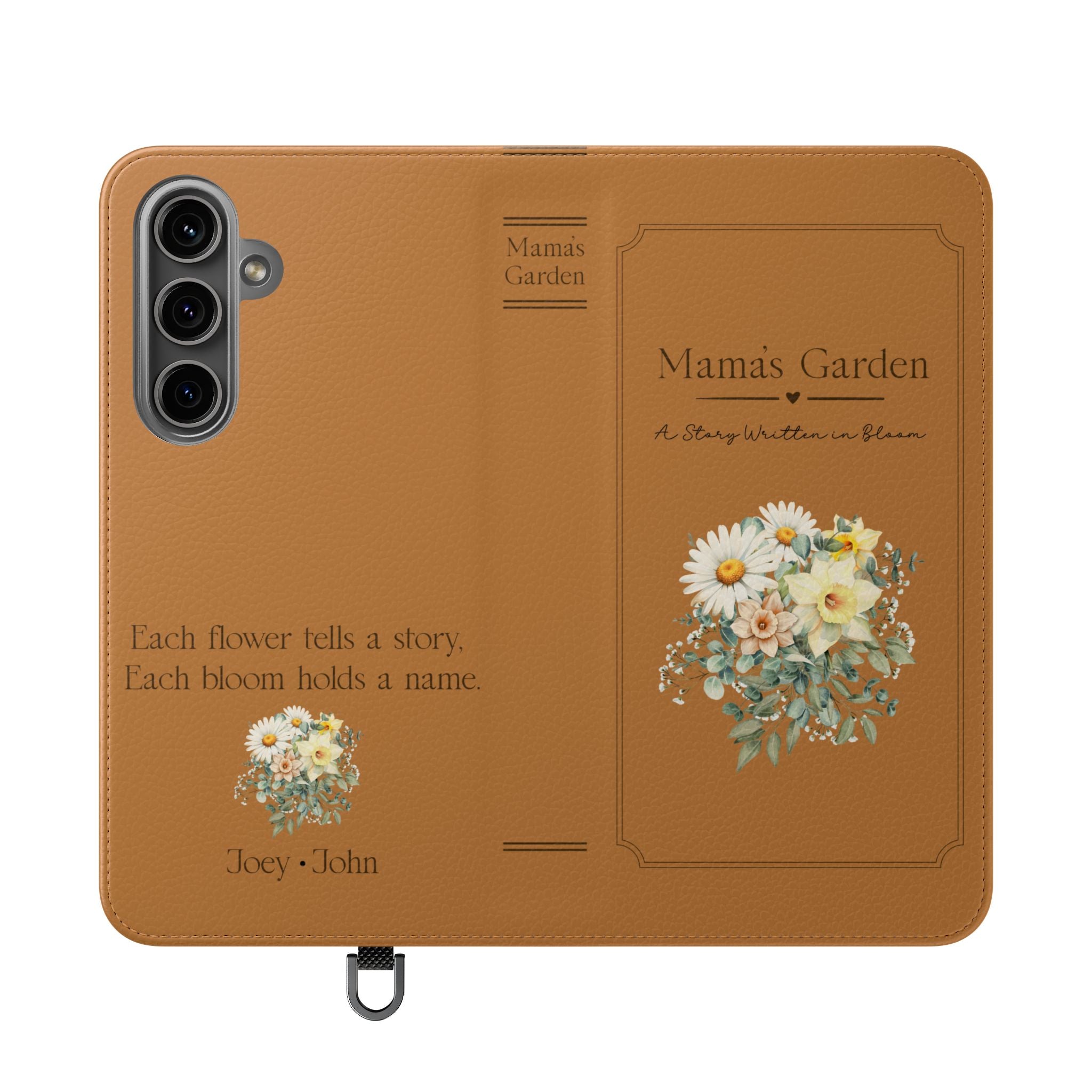 Custom "Mamas Garden" Birth Flower Book Phone Case