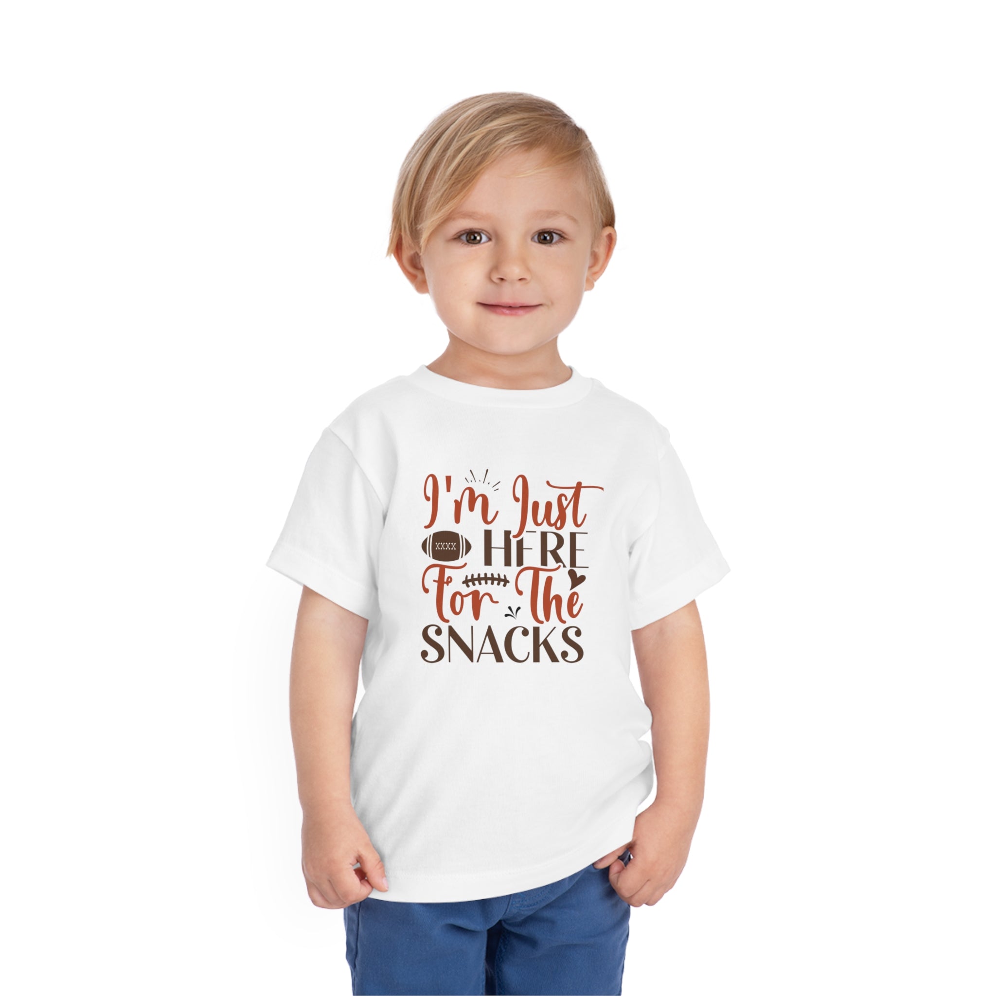 Football Season Toddler Tee, "Just Here for the Snacks" Tee - Gathering Littles