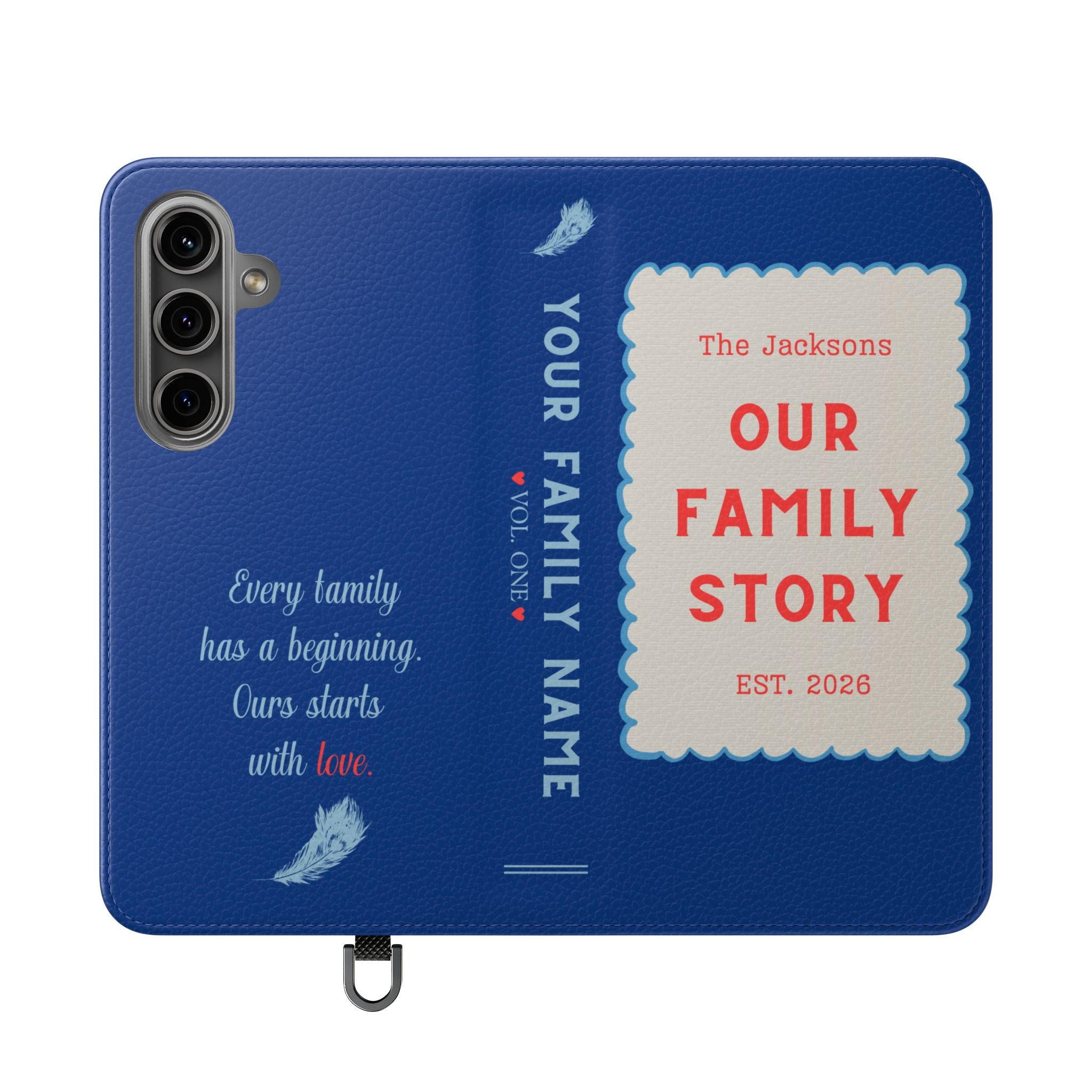 Custom "Our Family Story" Book Phone Case