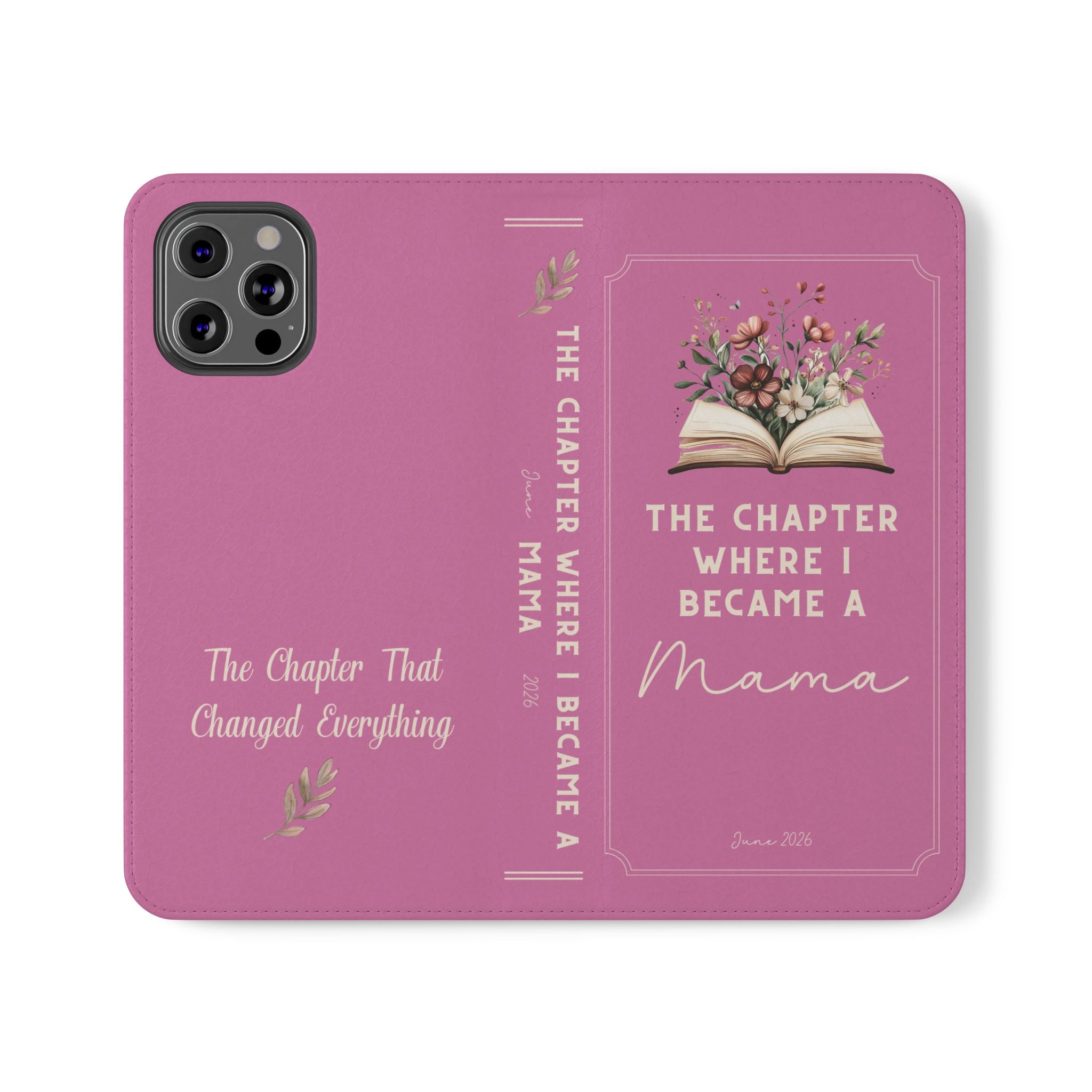 Custom "First Chapter" Book Phone Case for New Moms