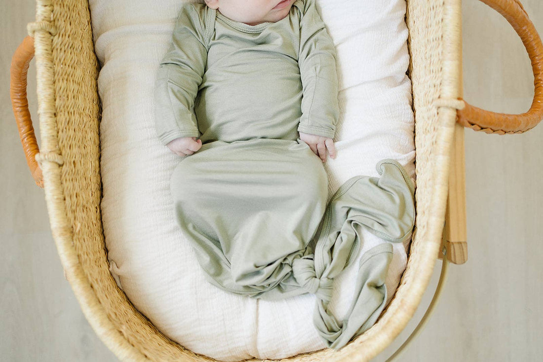 Dried Thyme Knotted Gown - Gathering Littles