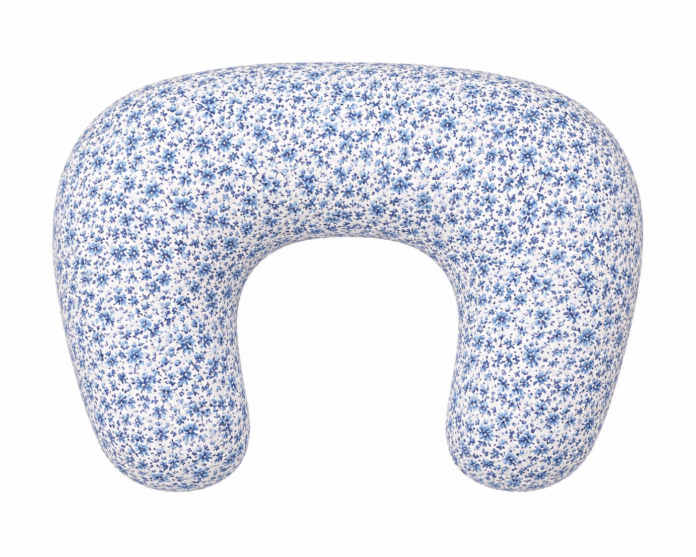 Blue Floral Ruffle Nursing Pillow Cover