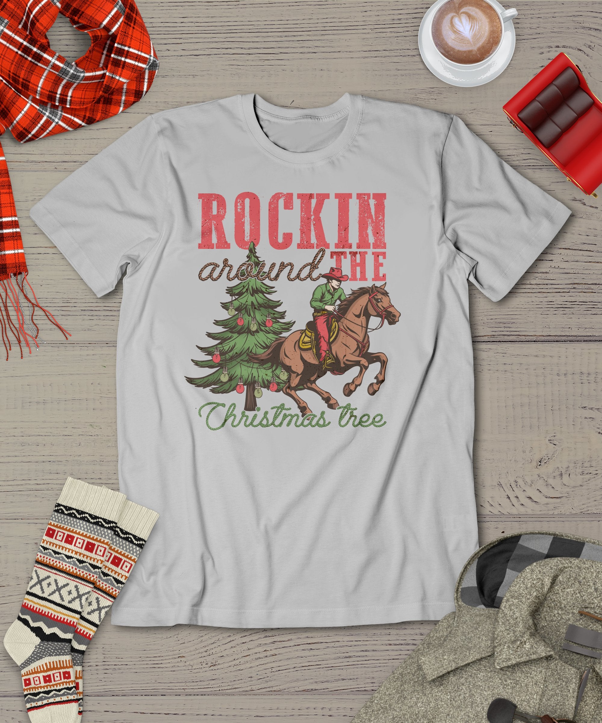 Vintage Christmas Western Shirt, Cowboy Christmas Shirt, Men&