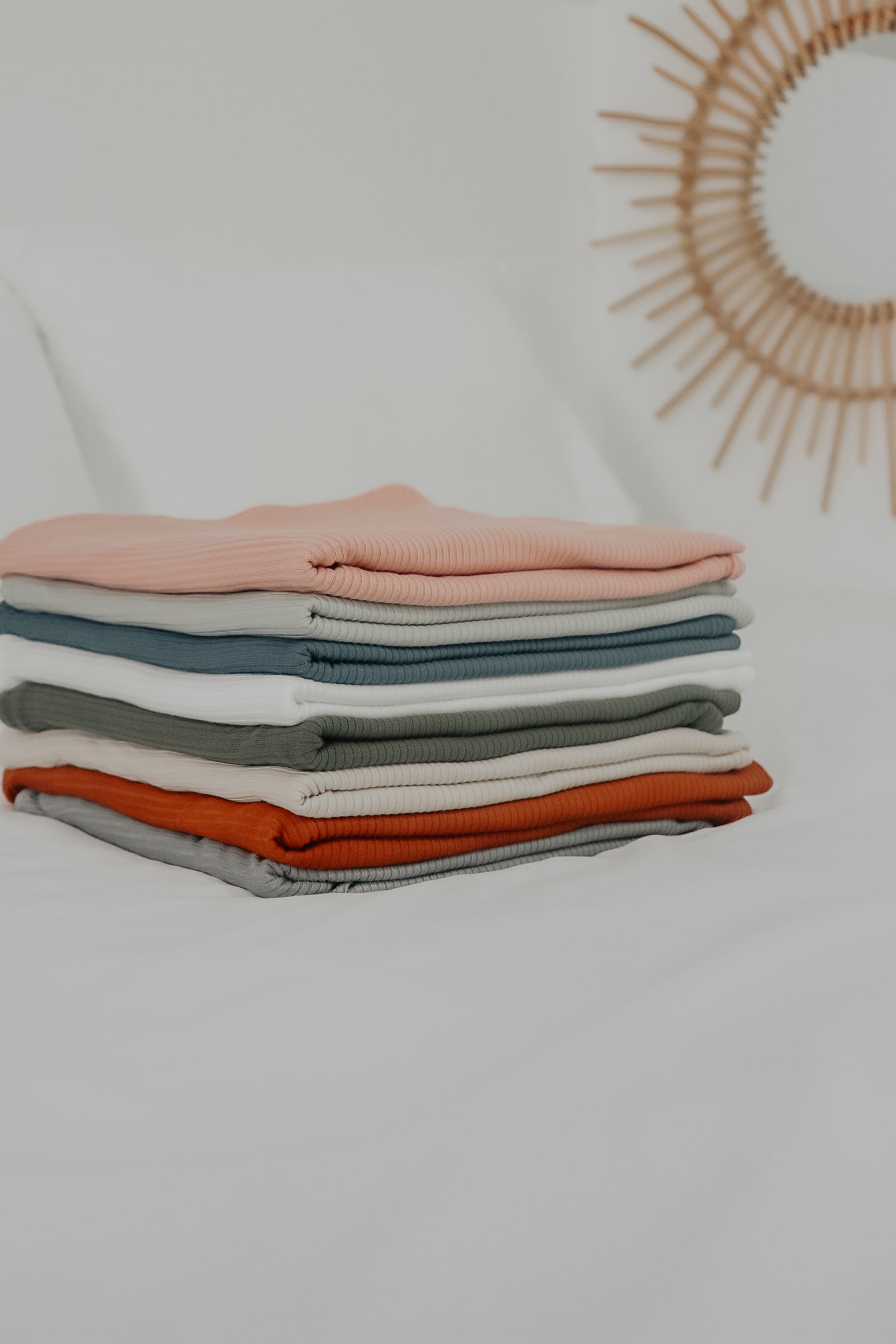 Peony Ribbed Stretch Swaddle