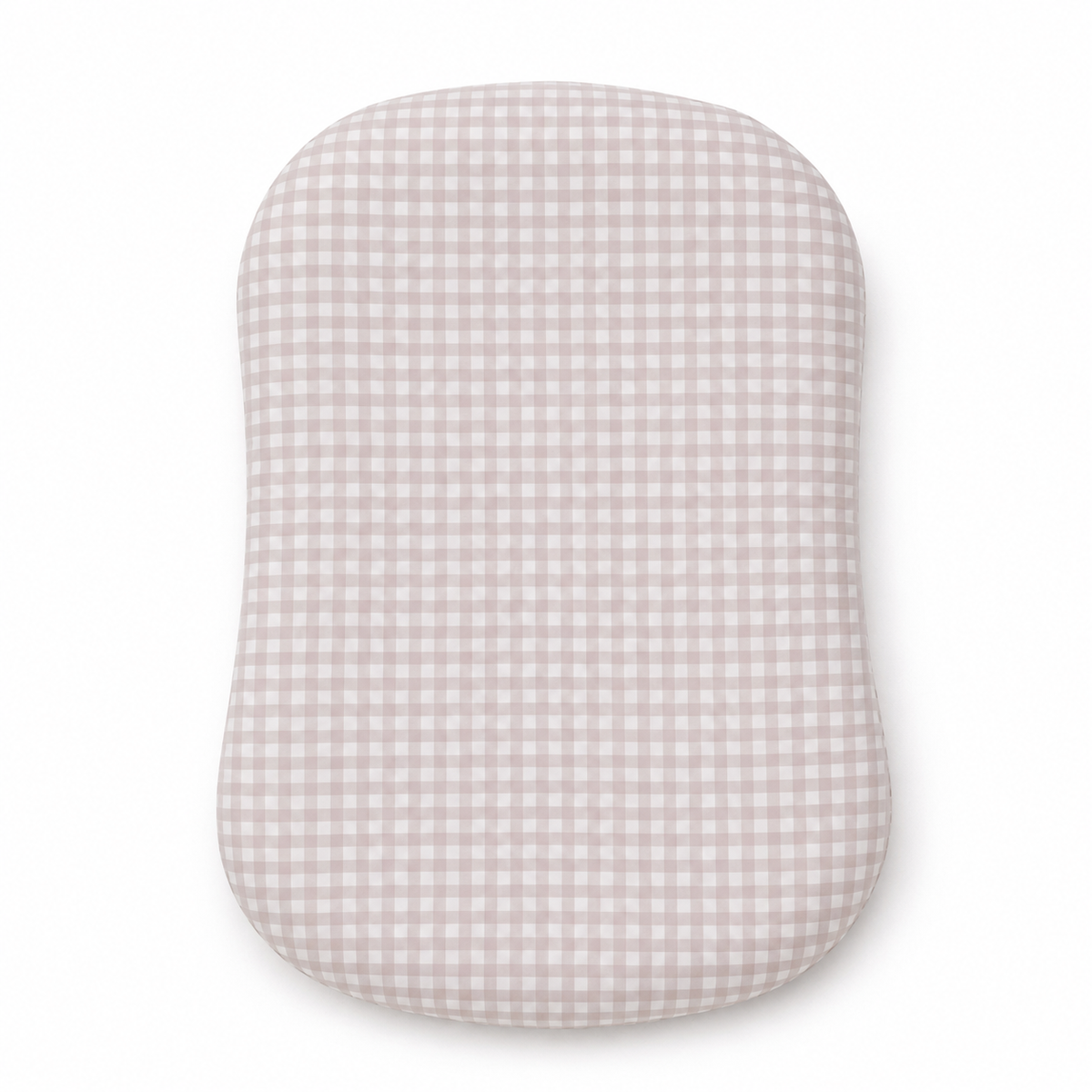 Beige Gingham Ruffle Baby Lounger Cover