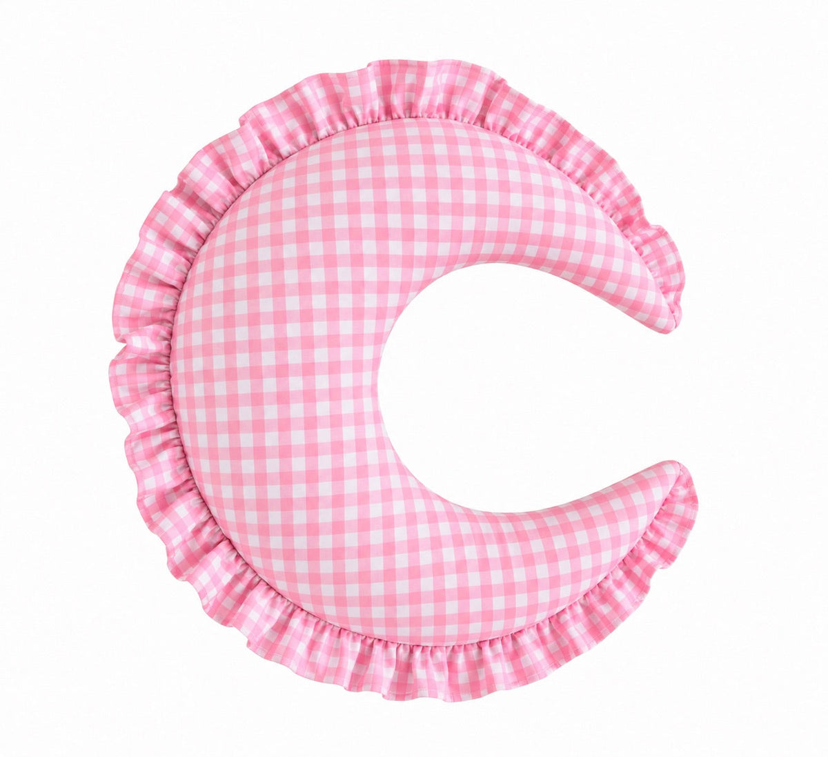 Gingham Feeding Old Support Ruffle Nursing Pillow Cover