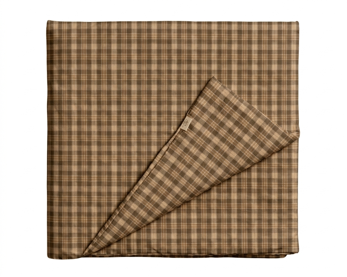 Brown Plaid Crib Quilted Blanket