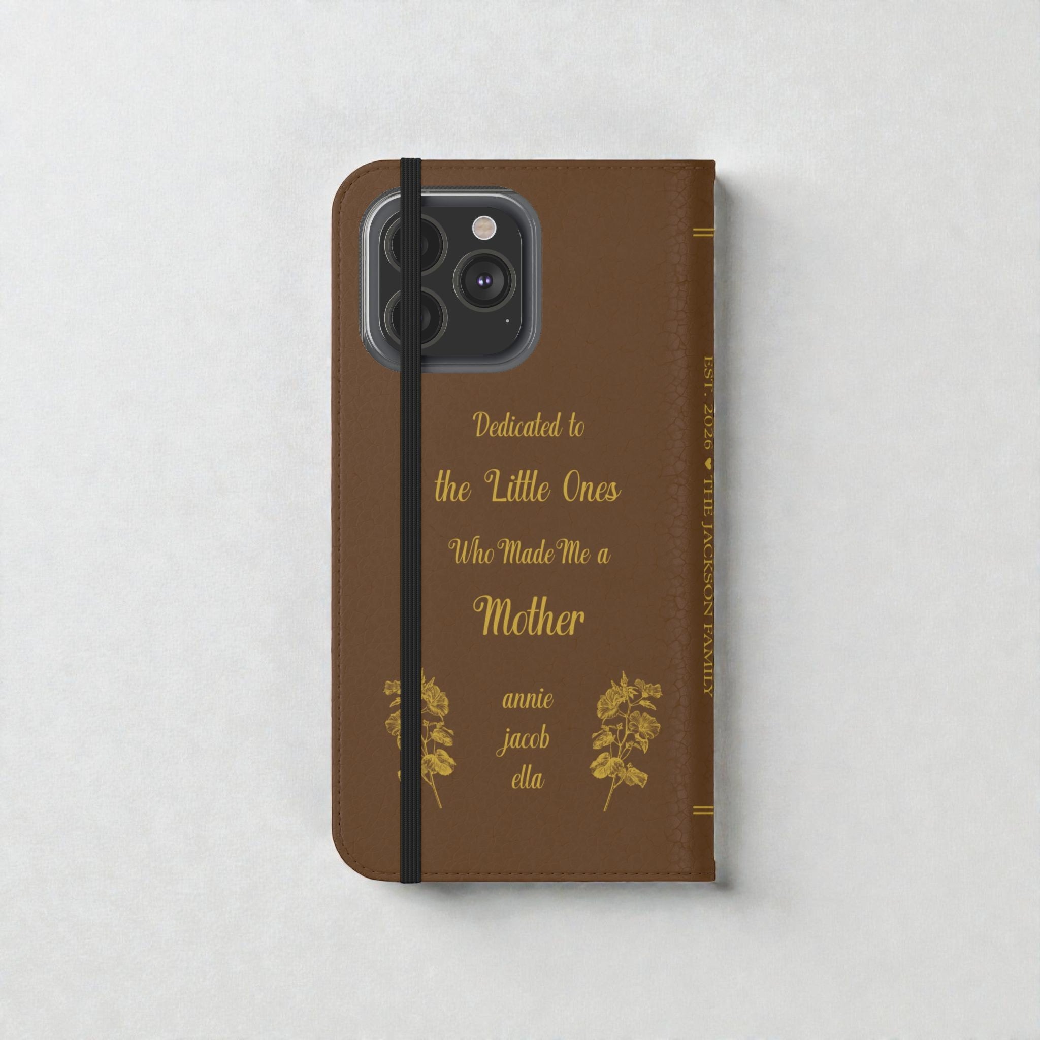 Motherhood Chronicles Faux-Leather Book Phone Case